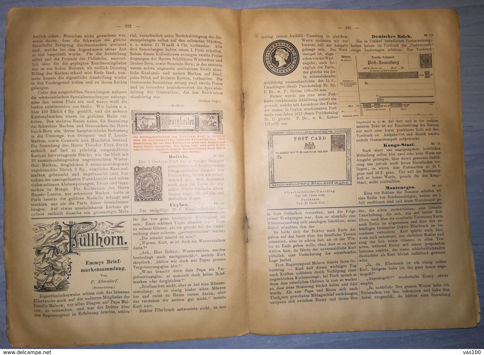 ILLUSTRATED STAMPS JOURNAL- ILLUSTRIERTES BRIEFMARKEN JOURNAL MAGAZINE, LEIPZIG, NR 15, AUGUST 1893, GERMANY - Deutsch (bis 1940)