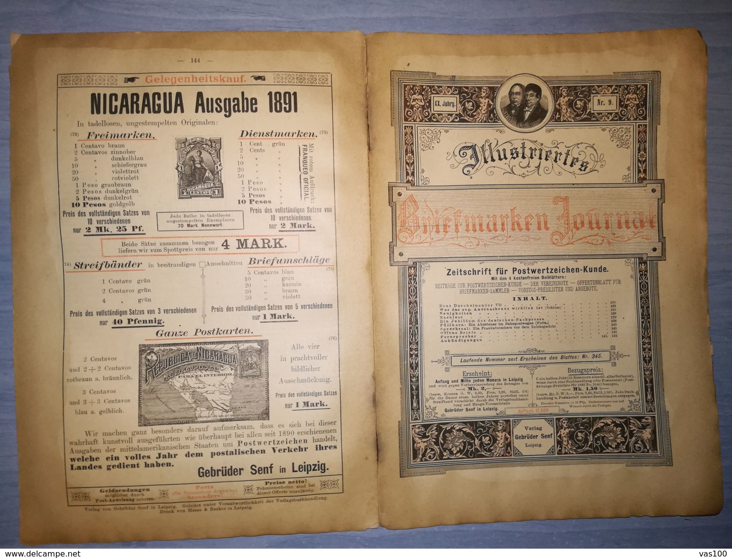ILLUSTRATED STAMPS JOURNAL- ILLUSTRIERTES BRIEFMARKEN JOURNAL MAGAZINE, LEIPZIG, NR 9, MAY 1893, GERMANY - Tedesche (prima Del 1940)