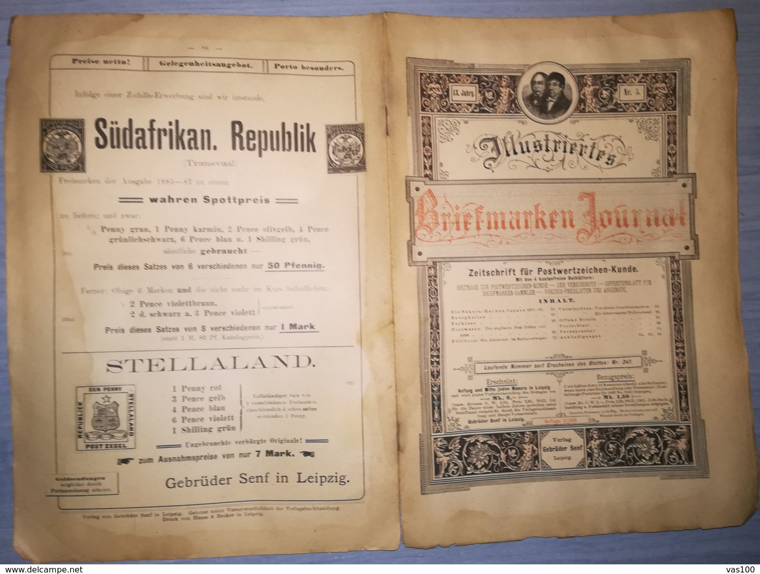 ILLUSTRATED STAMPS JOURNAL- ILLUSTRIERTES BRIEFMARKEN JOURNAL MAGAZINE, LEIPZIG, NR 5, MARCH 1893, GERMANY - Tedesche (prima Del 1940)