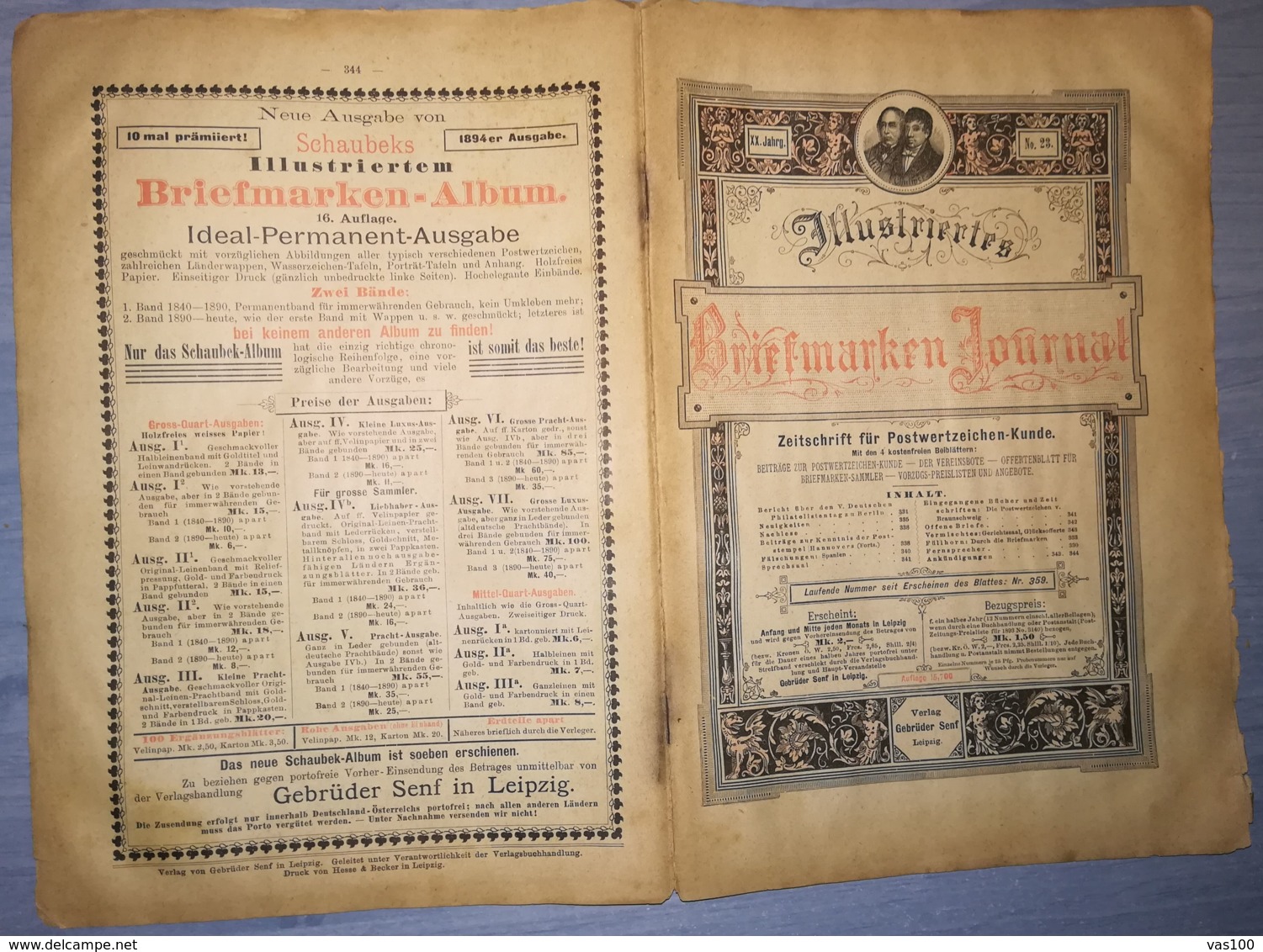 ILLUSTRATED STAMPS JOURNAL- ILLUSTRIERTES BRIEFMARKEN JOURNAL MAGAZINE, LEIPZIG, NR 23, DECEMBER 1893, GERMANY - Tedesche (prima Del 1940)