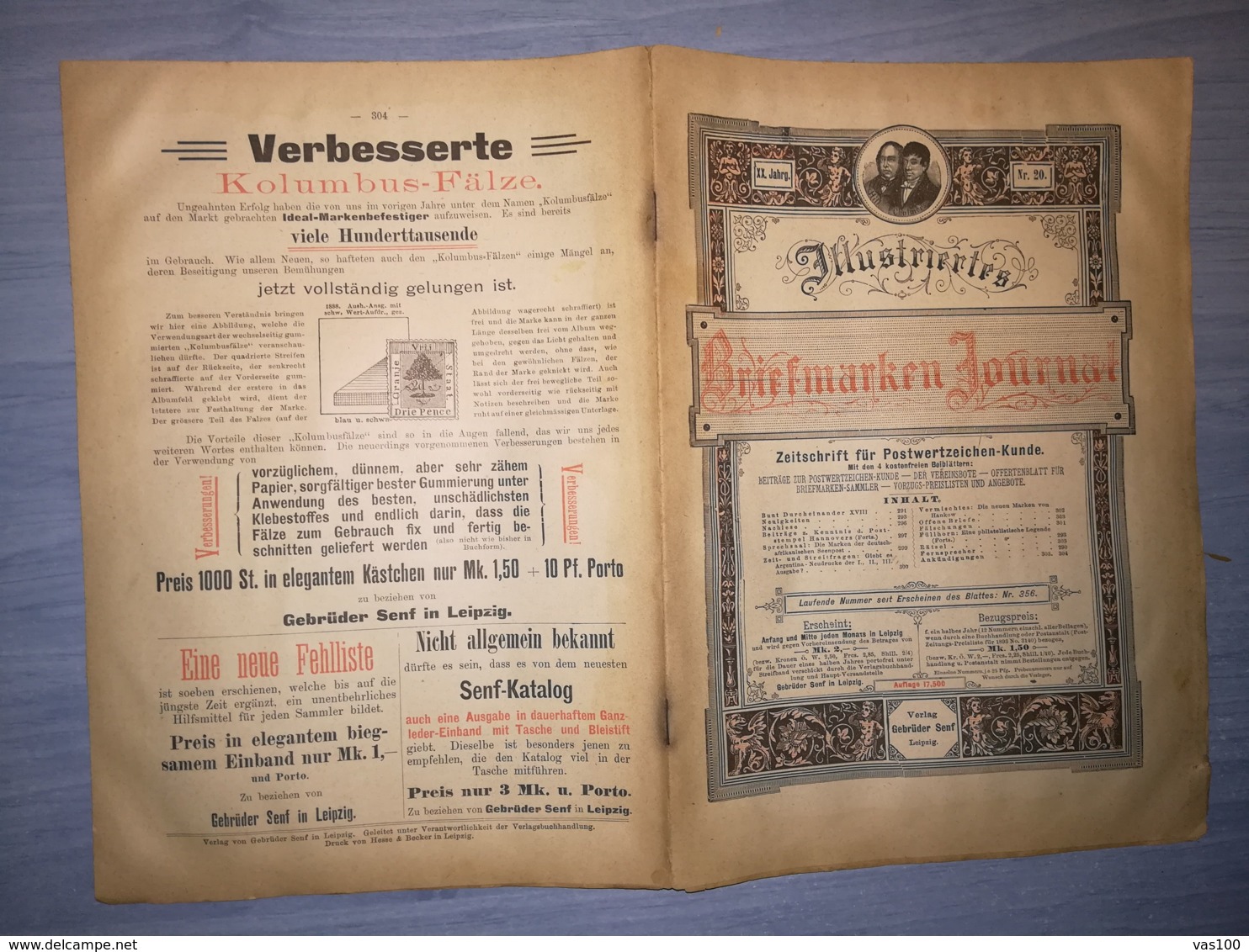 ILLUSTRATED STAMPS JOURNAL- ILLUSTRIERTES BRIEFMARKEN JOURNAL MAGAZINE, LEIPZIG, NR 20, OCTOBER 1893, GERMANY - Tedesche (prima Del 1940)