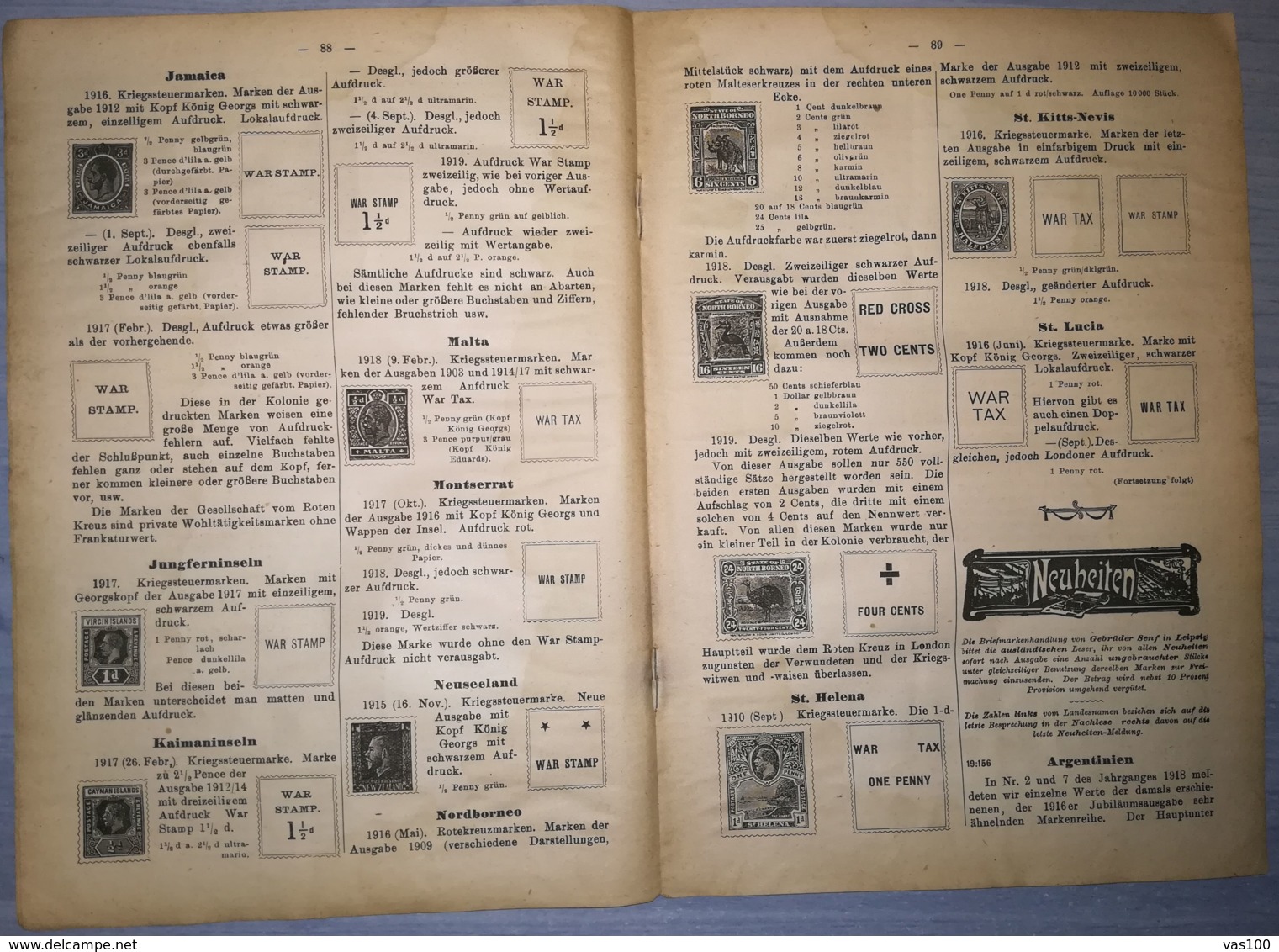 ILLUSTRATED STAMPS JOURNAL- ILLUSTRIERTES BRIEFMARKEN JOURNAL MAGAZINE, LEIPZIG, NR 6, APRIL 1920, GERMANY - Alemán (hasta 1940)