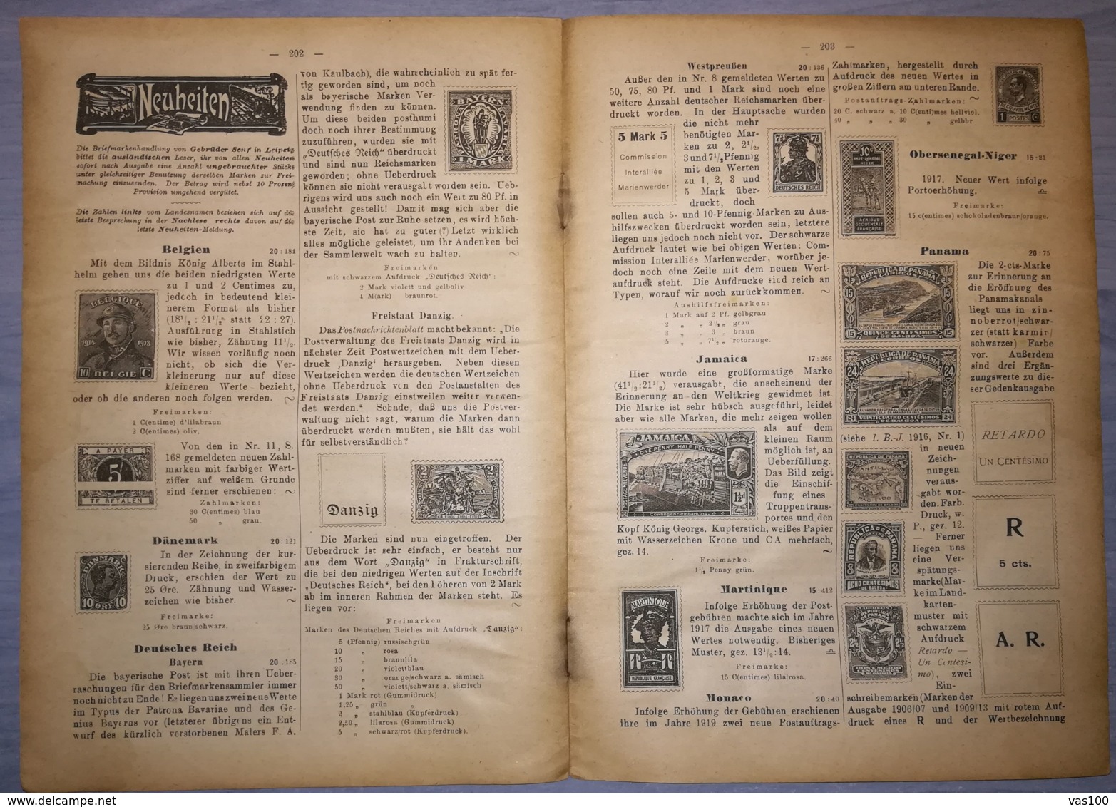 ILLUSTRATED STAMPS JOURNAL- ILLUSTRIERTES BRIEFMARKEN JOURNAL MAGAZINE, LEIPZIG, NR 13, JULY 1920, GERMANY - Tedesche (prima Del 1940)