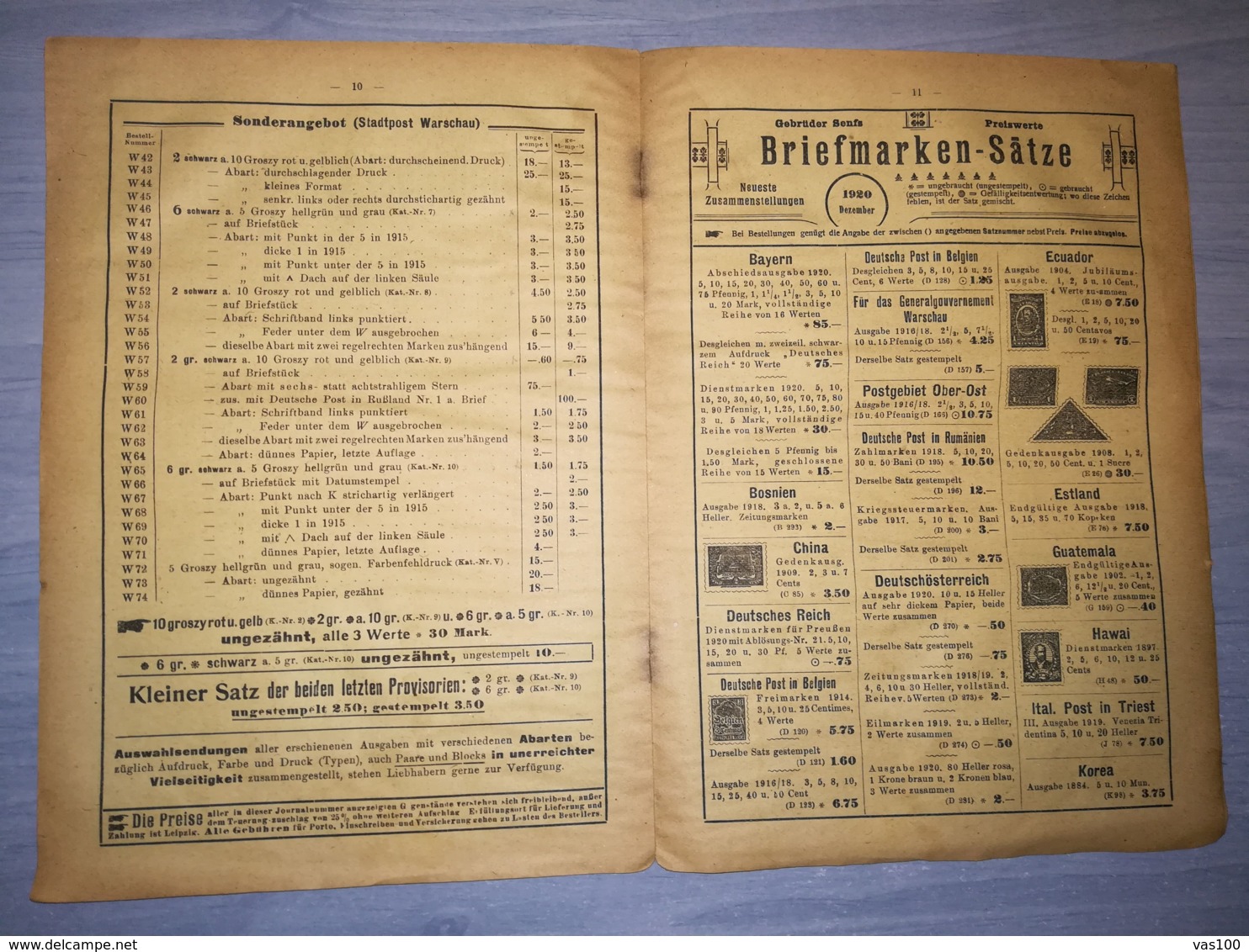 ILLUSTRATED STAMPS JOURNAL- ILLUSTRIERTES BRIEFMARKEN JOURNAL MAGAZINE, LEIPZIG, NR 23, DECEMBER 1920, GERMANY - German (until 1940)