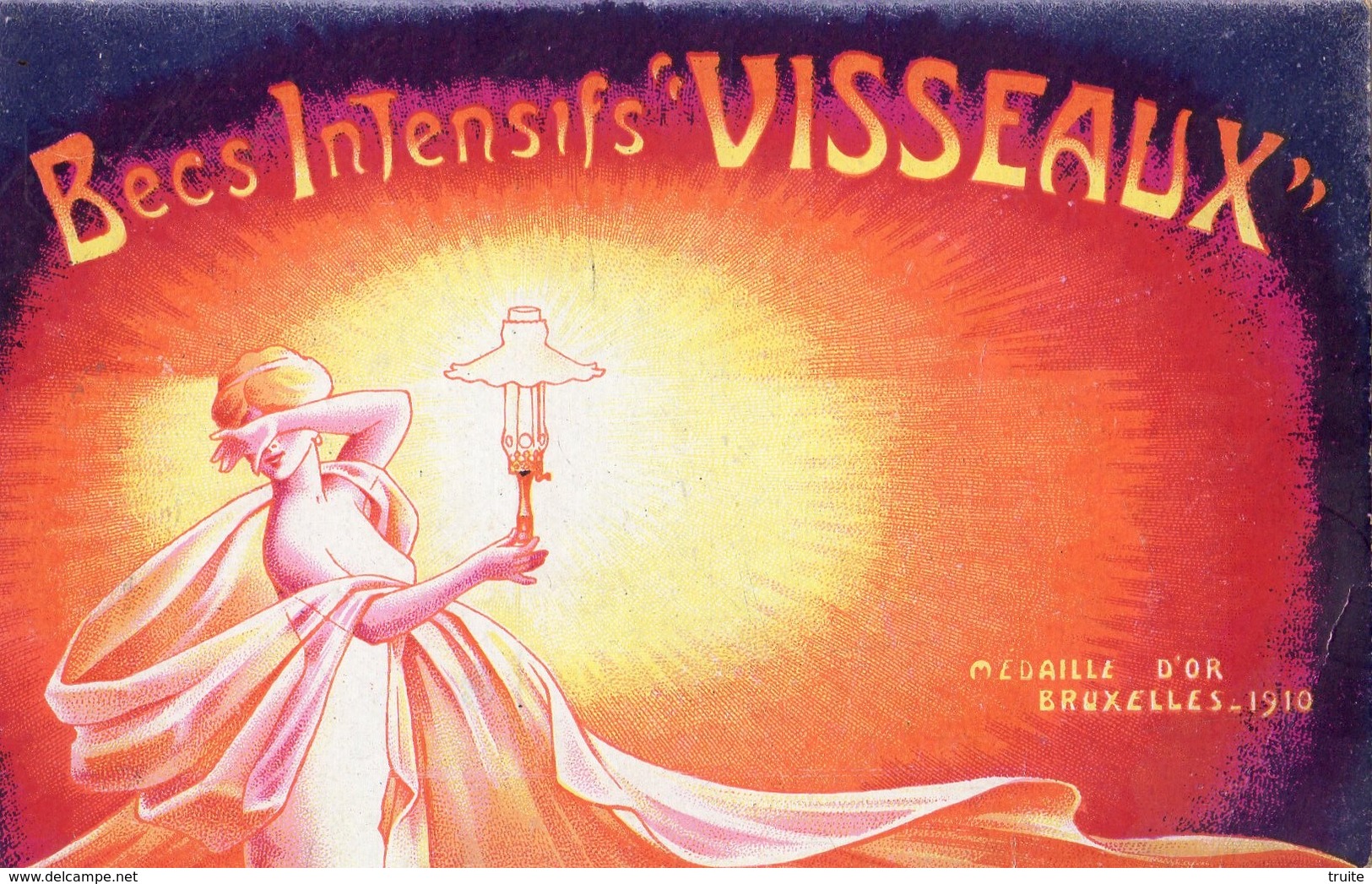 CARTE PUBLICITAIRE  BECS INTENSIFS  "VISSEAUX" MEDAILLE D'OR BRUXELLES 1910 - Werbepostkarten