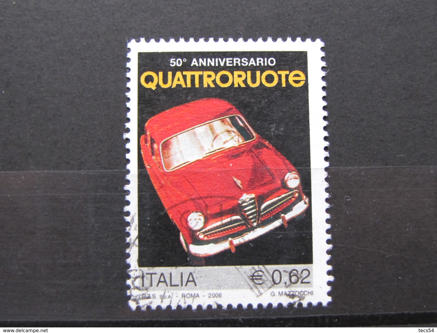 *ITALIA* USATI 2006 - QUATTRORUOTE - SASSONE 2866 - LUSSO/FIOR DI STAMPA - 2001-10: Usati