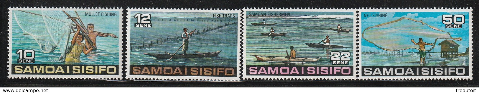 SAMOA - N°372/5 **  (1976) Pêches - Samoa