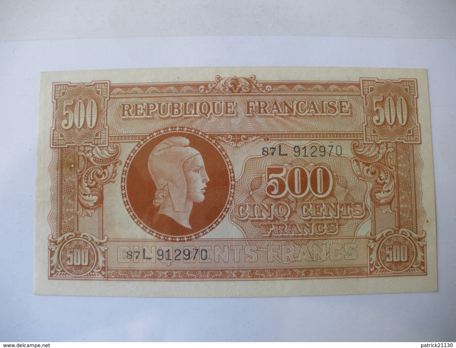 500F MARIANNE TYPE 1945 LETTRE L - Other & Unclassified