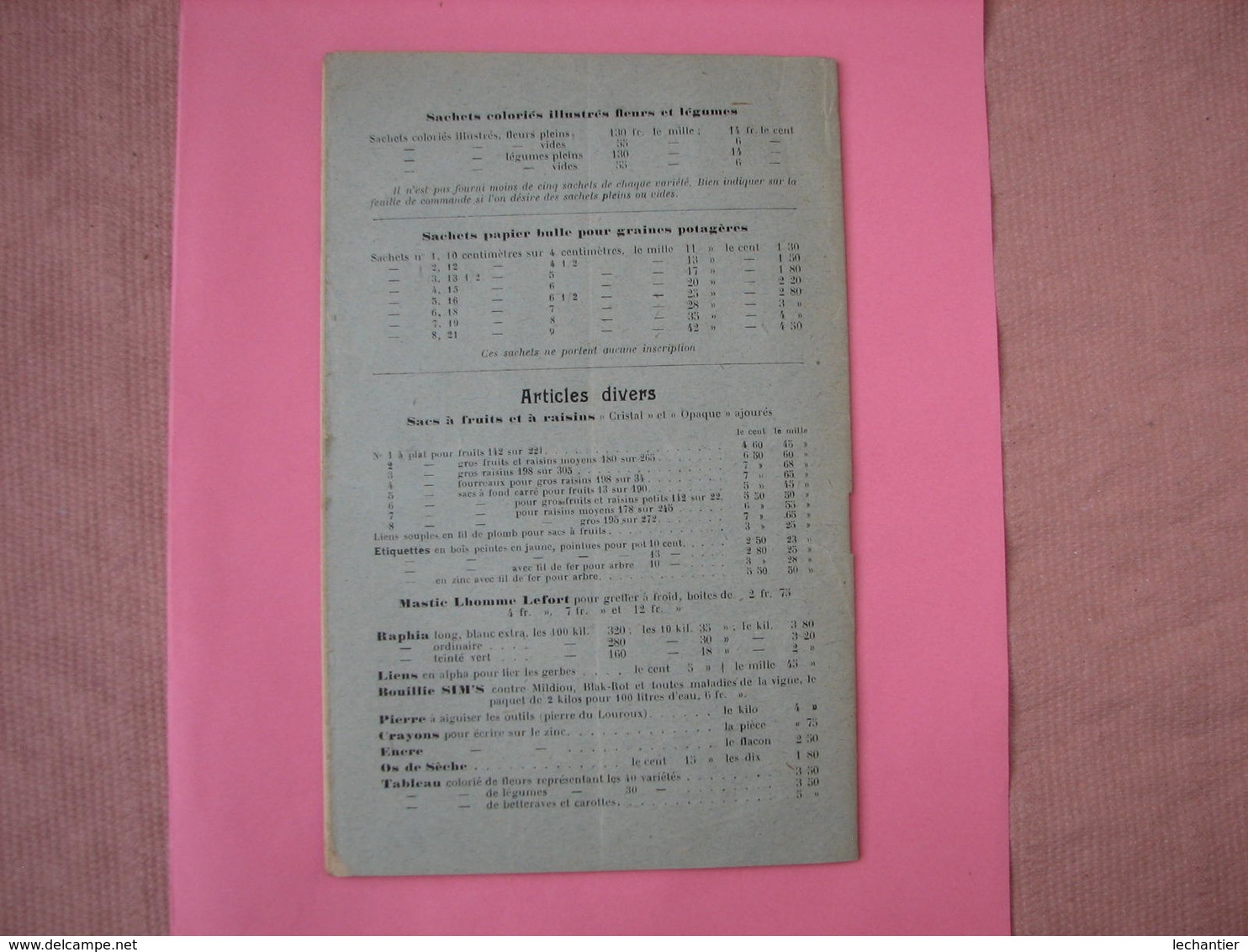 Tours Catalogue 1920/21 E. RIVALANT 75 Av. De Grammont 32 Pages 14X21 Excellent Etat - Autres & Non Classés