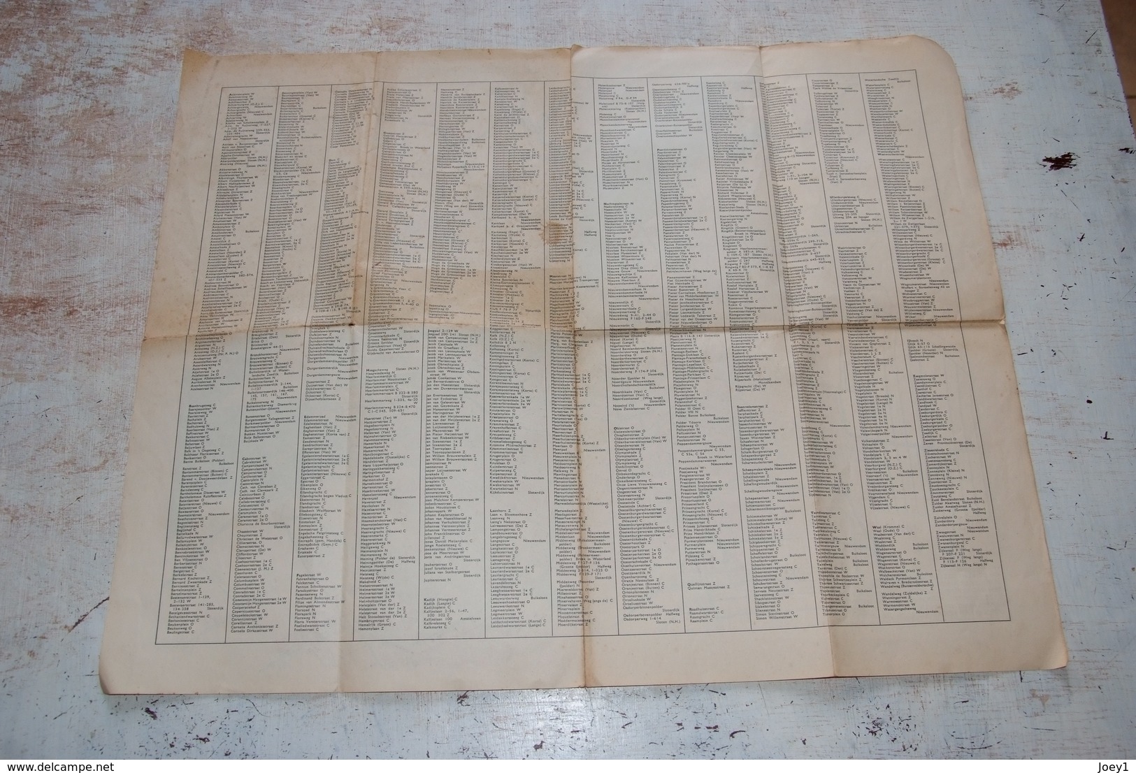 Plan ancien de la ville d'Amsterdam format 56cm/45cm