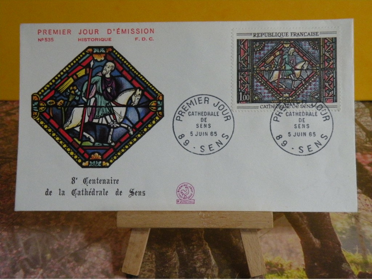 Cathédrale De Sens - 89 Sens - 5.6.1965 FDC 1er Jour N°535 - Coté 6€ - 1960-1969