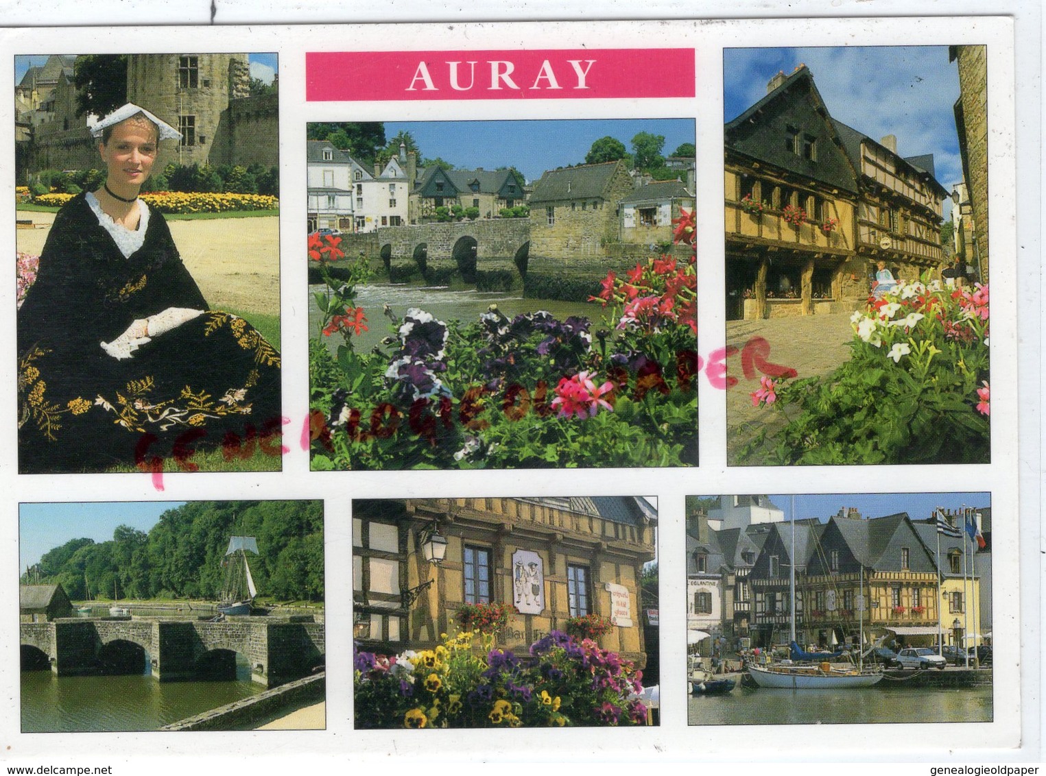 56 - AURAY -LE COSTUME REGIONAL- LE PONT ET LE PORT DE SAINT GOUSTAN - Auray