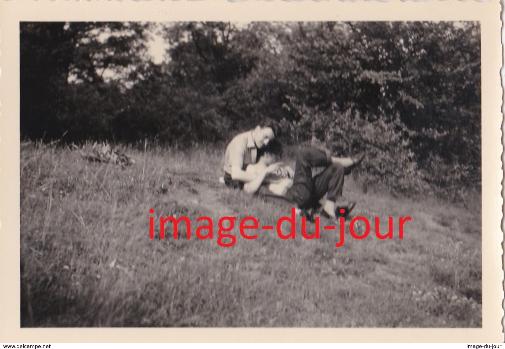 Photo Ancienne  Couple Gay Garçon Amoureux Flirt - Personnes Anonymes