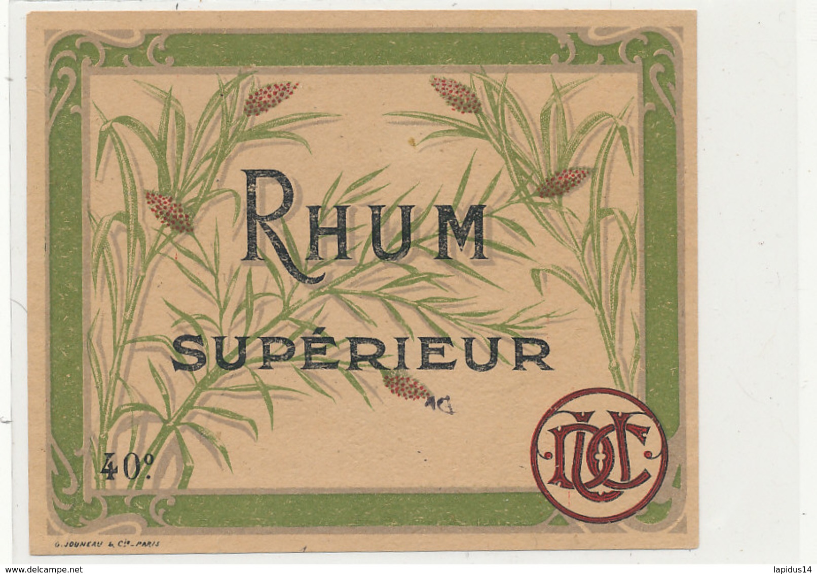 970 -/ ETIQUETTE  DE RHUM- SUPERIEUR - Rhum