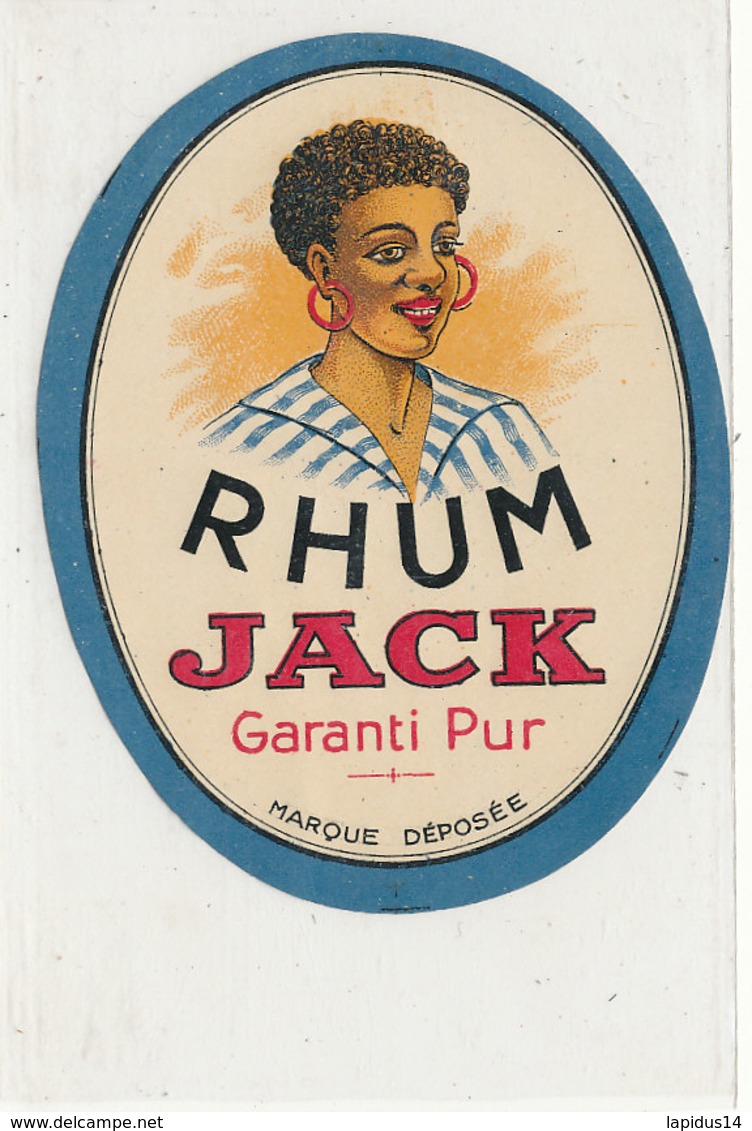 1001  / ETIQUETTE  DE RHUM     JACK GARANTI PUR - Rhum