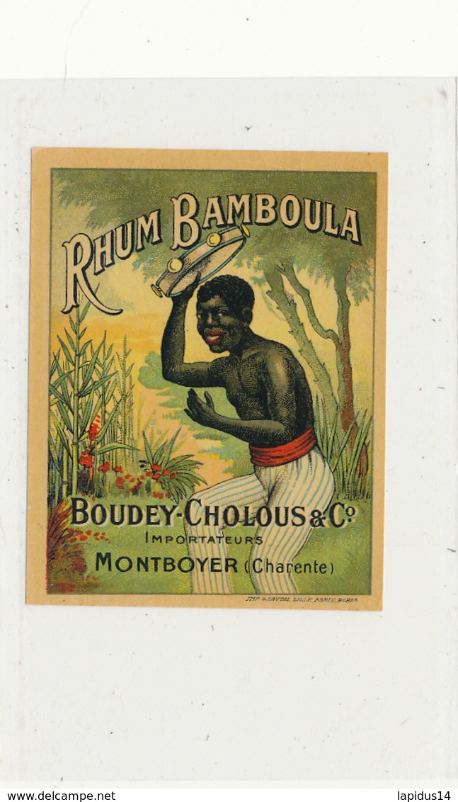 1011  / ETIQUETTE  DE RHUM   BAMMBOULA  BOUDEY- CHOLOUS  MONTBOYER   CHARENTE - Rhum