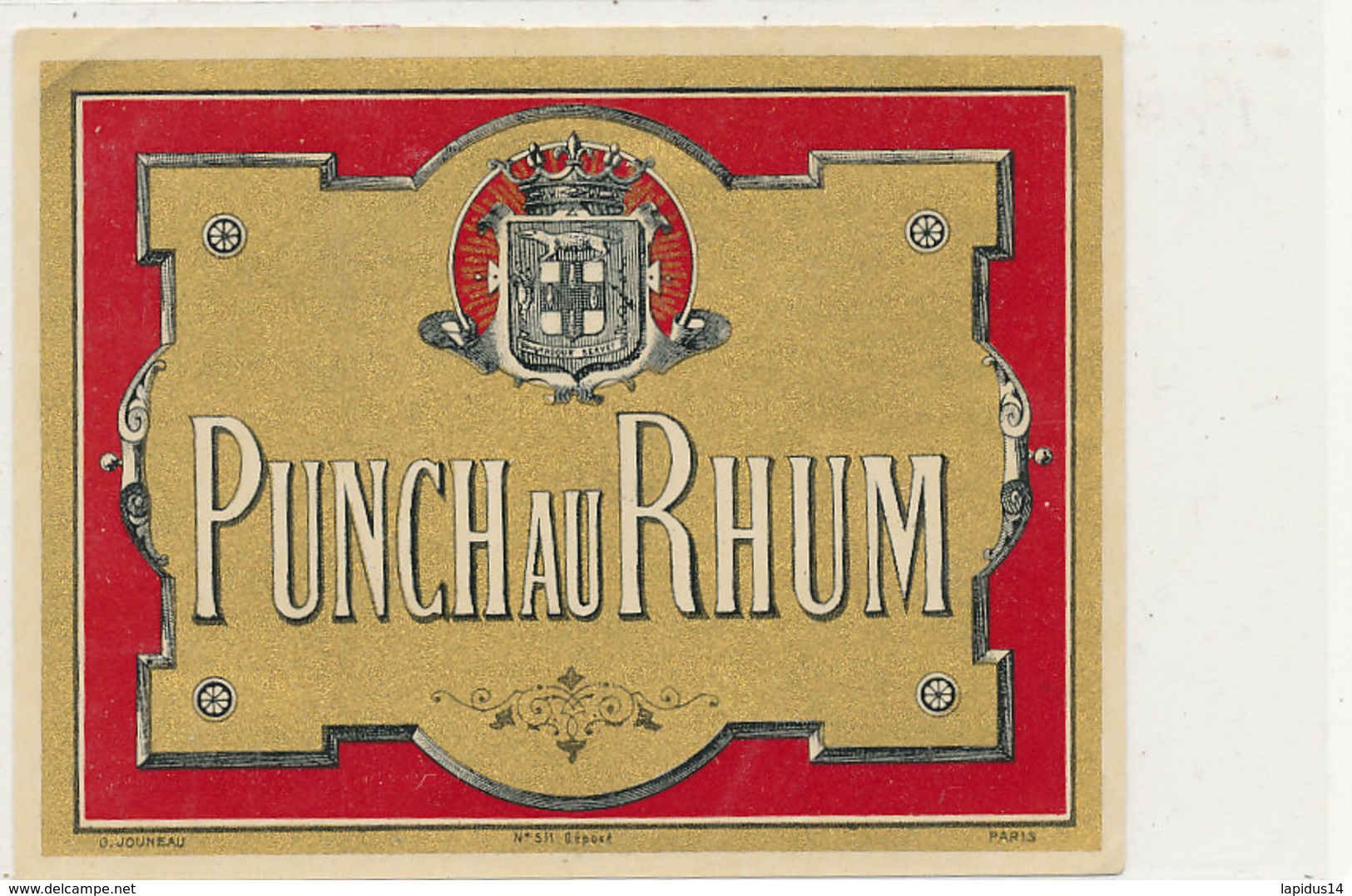 1025  / ETIQUETTE  DE RHUM    PUNCH AU RHUM - Rhum