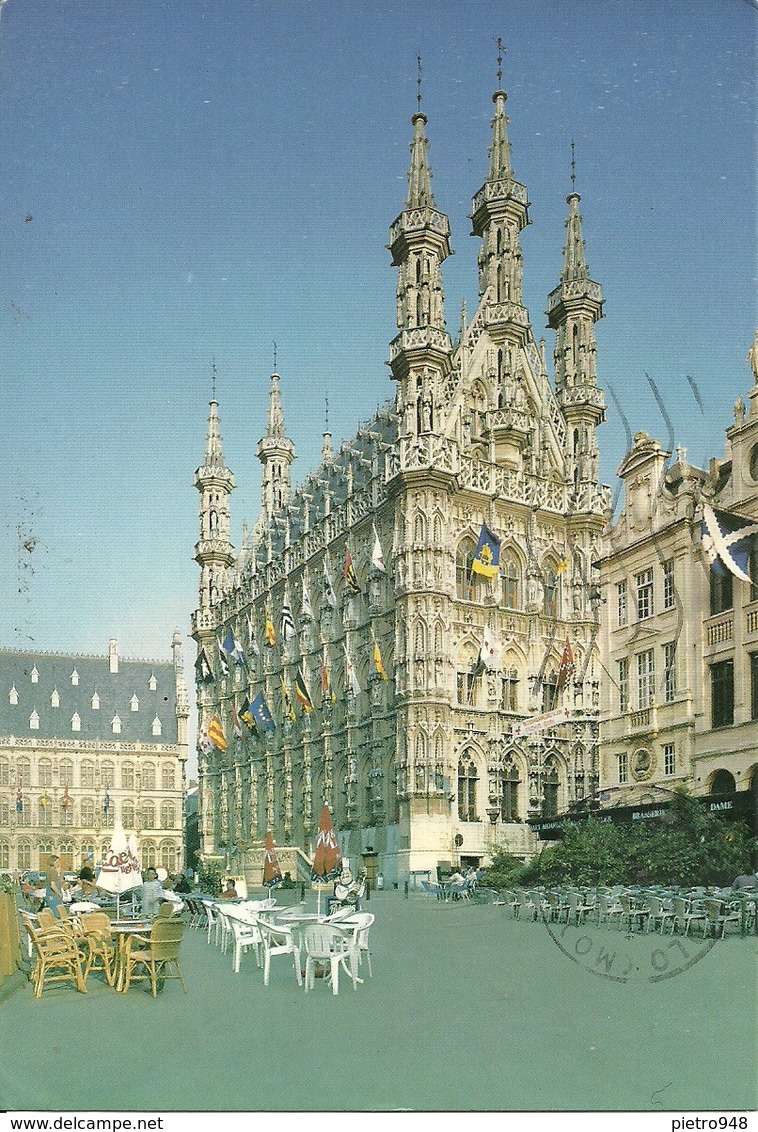 Leuven, Lovanio (Brabant Fl., Belgio) Stadhuis, Hotel De Ville, Town Hall, Stamp "Mercedes W154" Spa-Francorchamps 1996 - Leuven