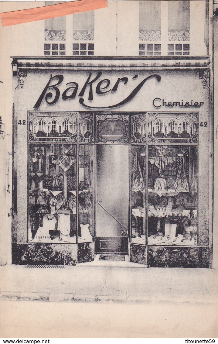 59-MAGASIN "BAKER"CHEMISIER-MAGASIN De CHEMISERIE HOMMES 42 Rue ESQUERMOISE LILLE- - Lille