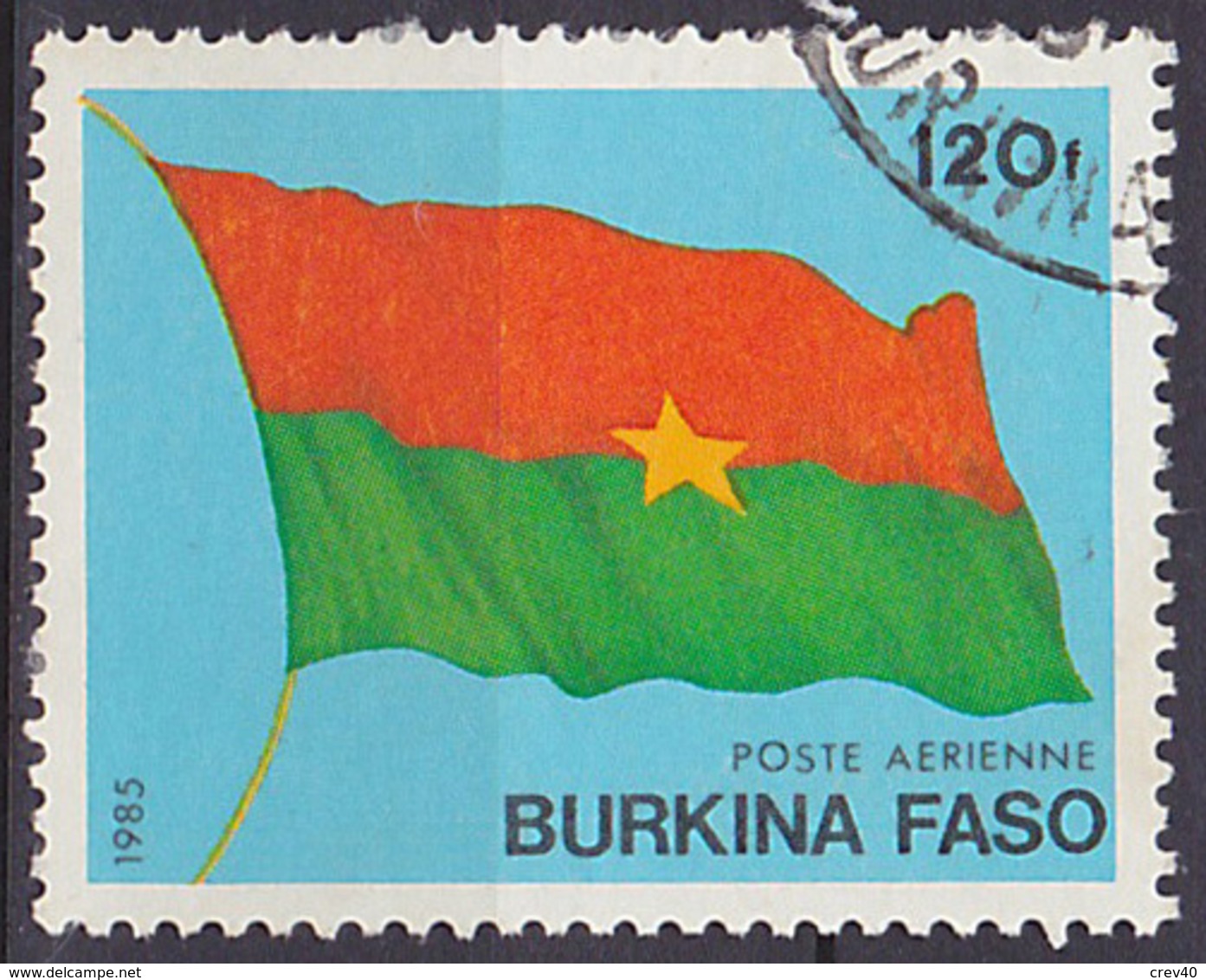 Timbre PA Oblitéré N° 278(Yvert) Burkina Faso 1985 - Drapeau - Burkina Faso (1984-...)