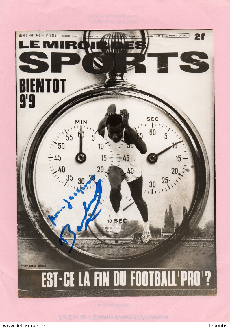 AUTOGRAPHE - DEDICACE - PHOTO SIGNEE - ROGER BAMBUCK - PHOTO PRESSE SPORTS L'EQUIPE - Other & Unclassified