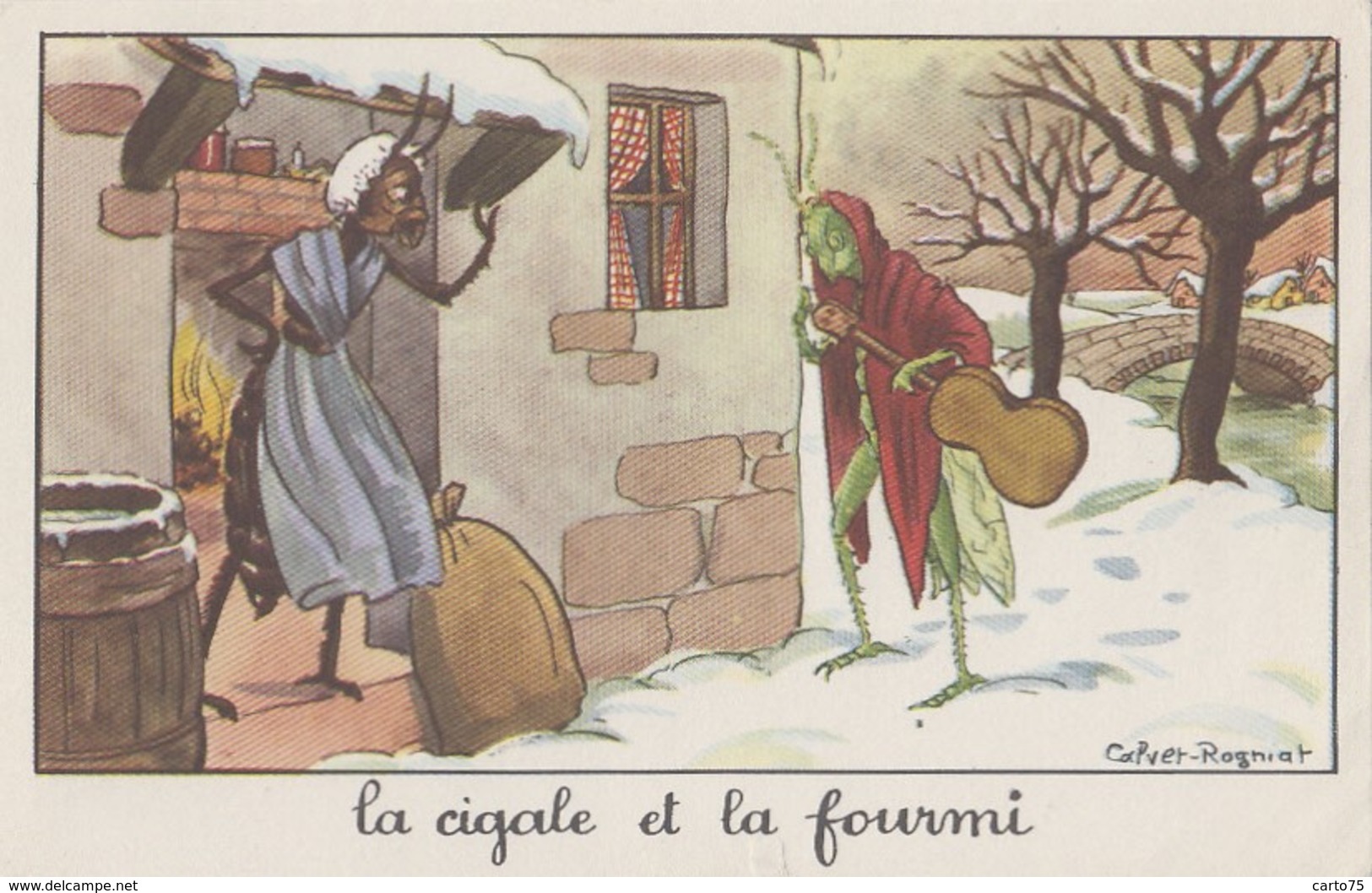 Contes  Et Fables - La Cigale Et La Fourmi - Editions Educatives Paris - Illustrateur Calvet-Rogniat - Fairy Tales, Popular Stories & Legends