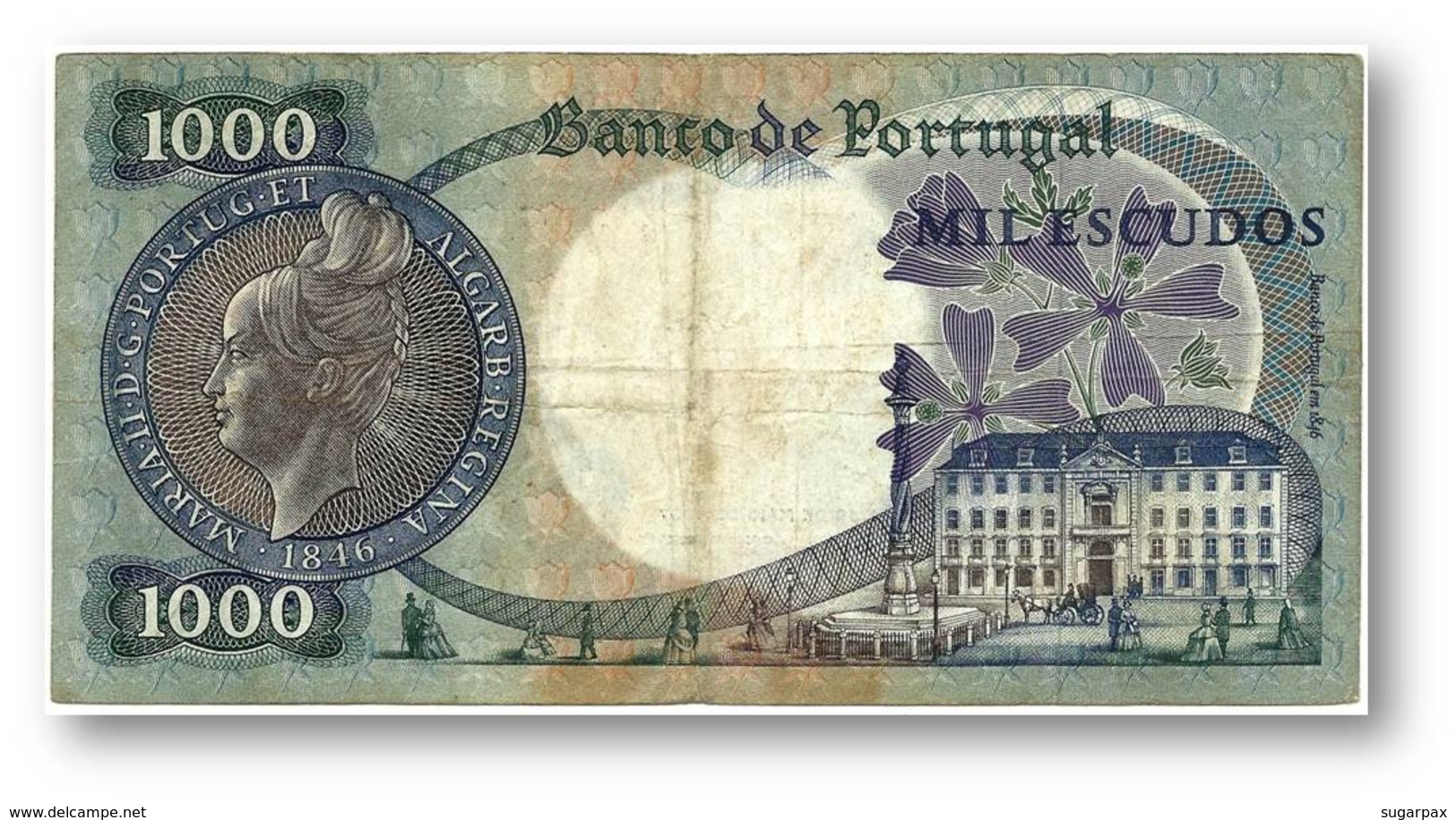 1000 Escudos - Ch. 10 - 19/05/1967 - P 172 - Sign. 2 - Serie KBF - 5 Digit Serial # - Used - D. Maria II - PORTUGAL - Portugal