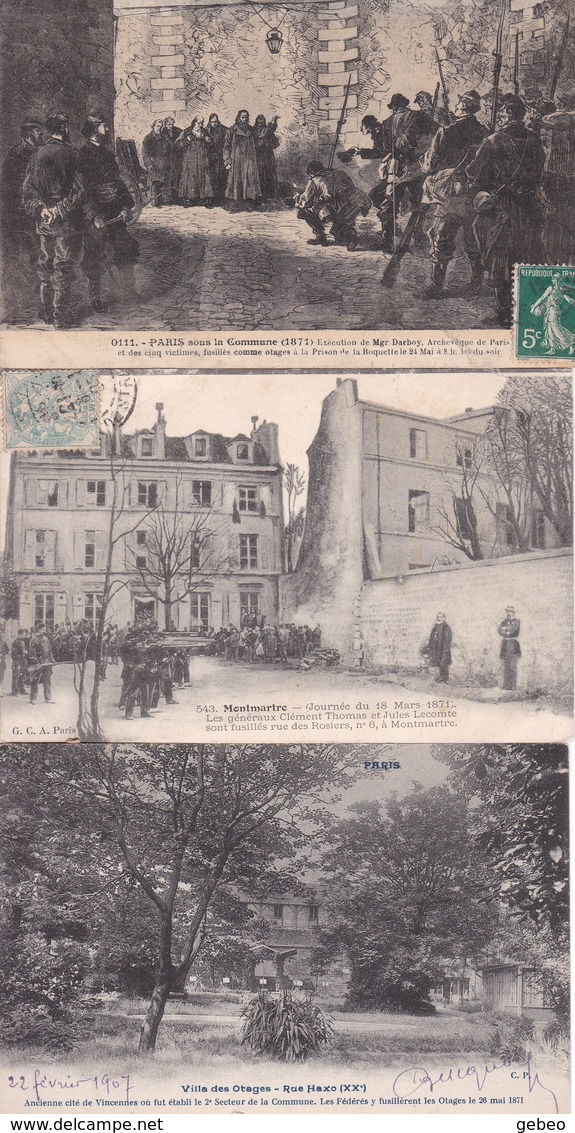 LA COMMUNE DE PARIS -- 1871 -- 5 Cp - History
