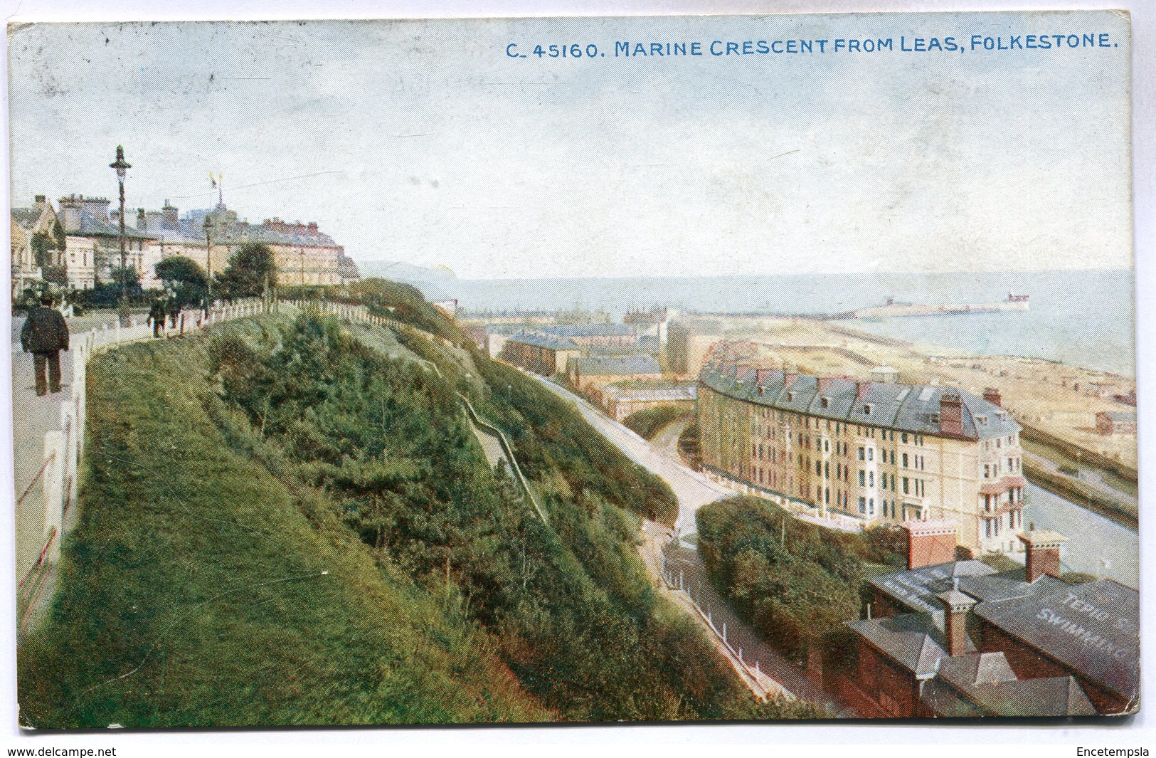 CPA - Carte Postale - Royaume Uni - Marine Crescent From Leas - Folkestone - 1915 (M7006) - Folkestone