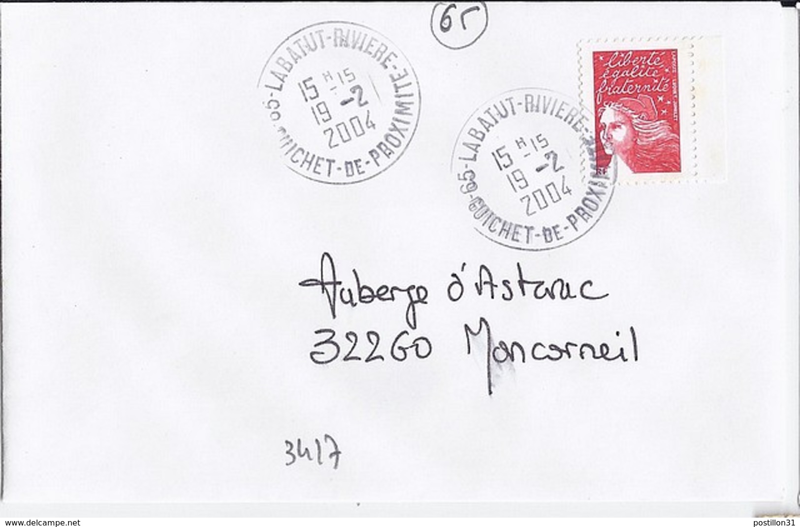 65 - HAUTES PYRENEES - 65.LABATUT RIVIERE/GUICHET DE PROXIMITE - 2004 - TàD De Type A9 - Manual Postmarks