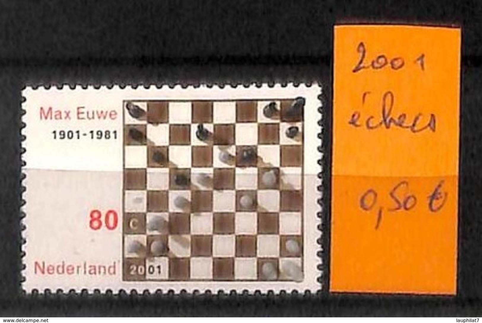 [815741]Pays-Bas 2001 - Max Euwe, Jeux Et Jouets, Echecs, Célébrité - Echecs