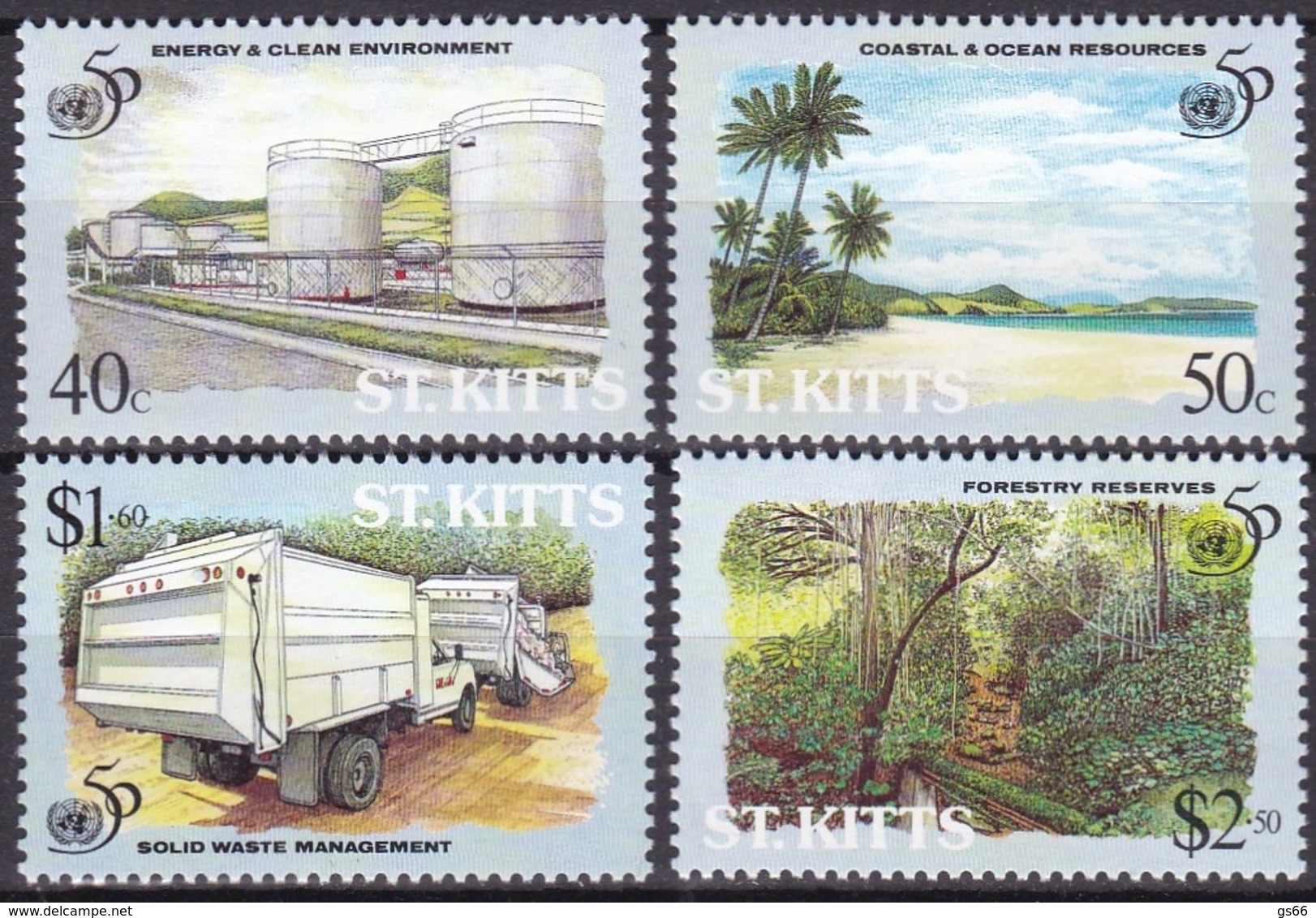 St.Kitts Und Nevis,  1995, 1407/10, 50 Jahre Vereine Nationen (UNO).. MNH ** - St.Kitts Y Nevis ( 1983-...)