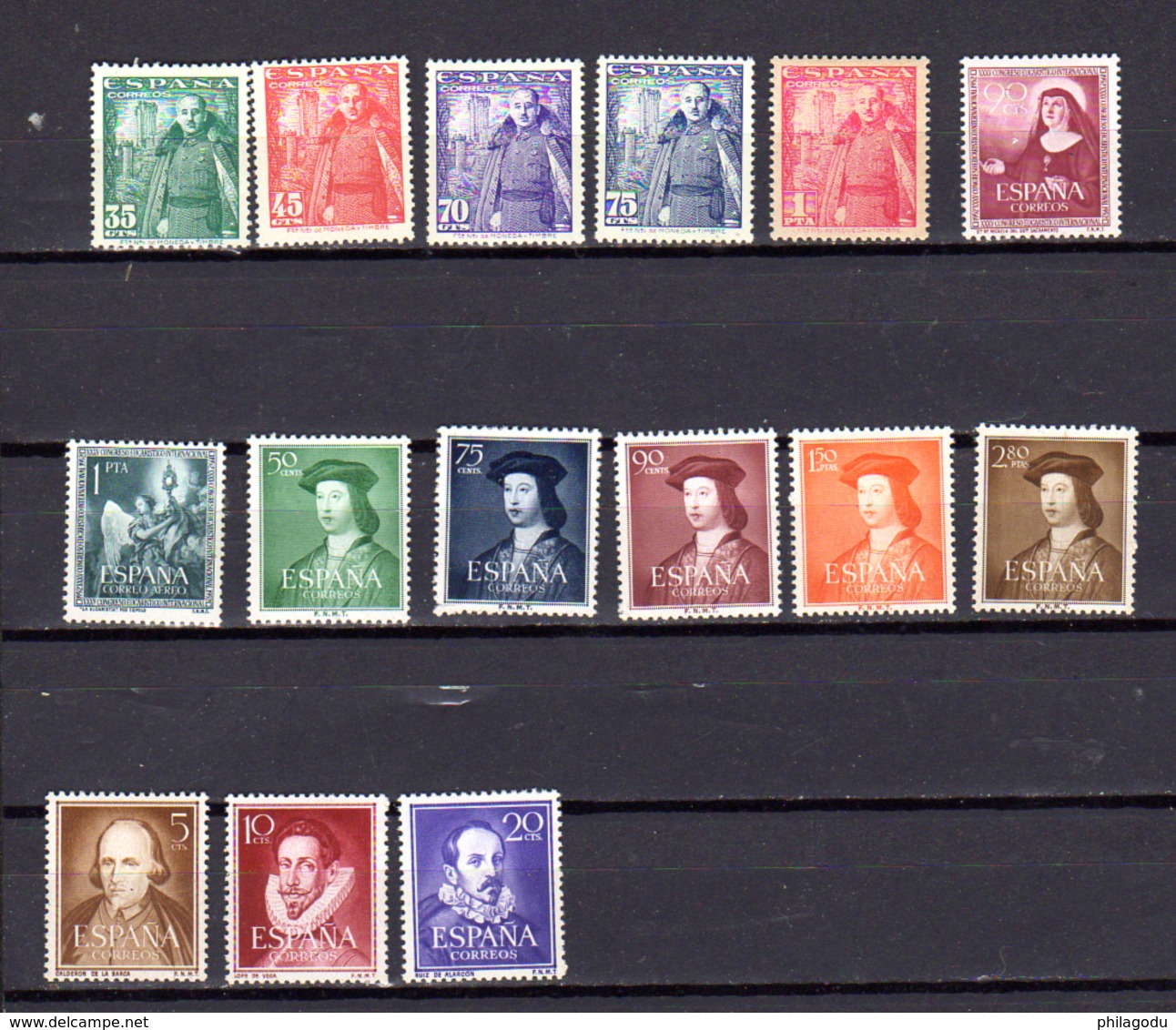 1948-58   Espagne, Timbres Neufs, Entre 767 Et 822**, Cote 49 €, - Neufs