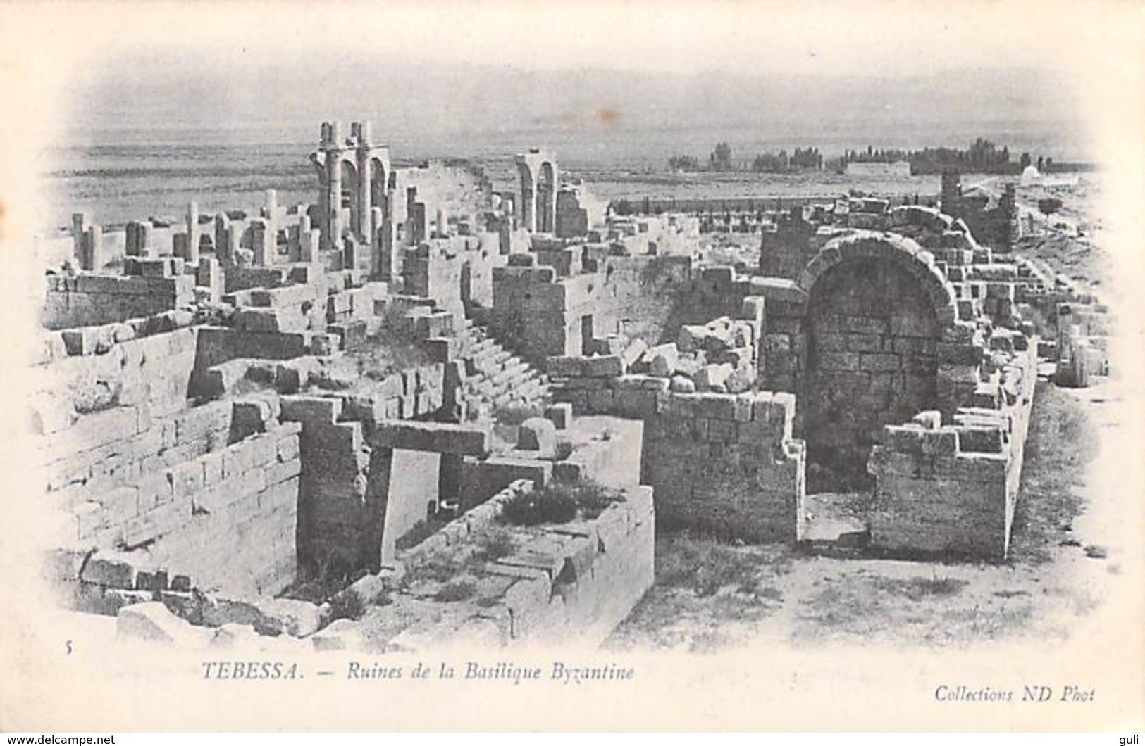 ALGERIE- TEBESSA Ruines De La Basilique Byzantine (- Cpa DOS SIMPLE Collection ND Phot N°5) *PRIX FIXE - Tebessa