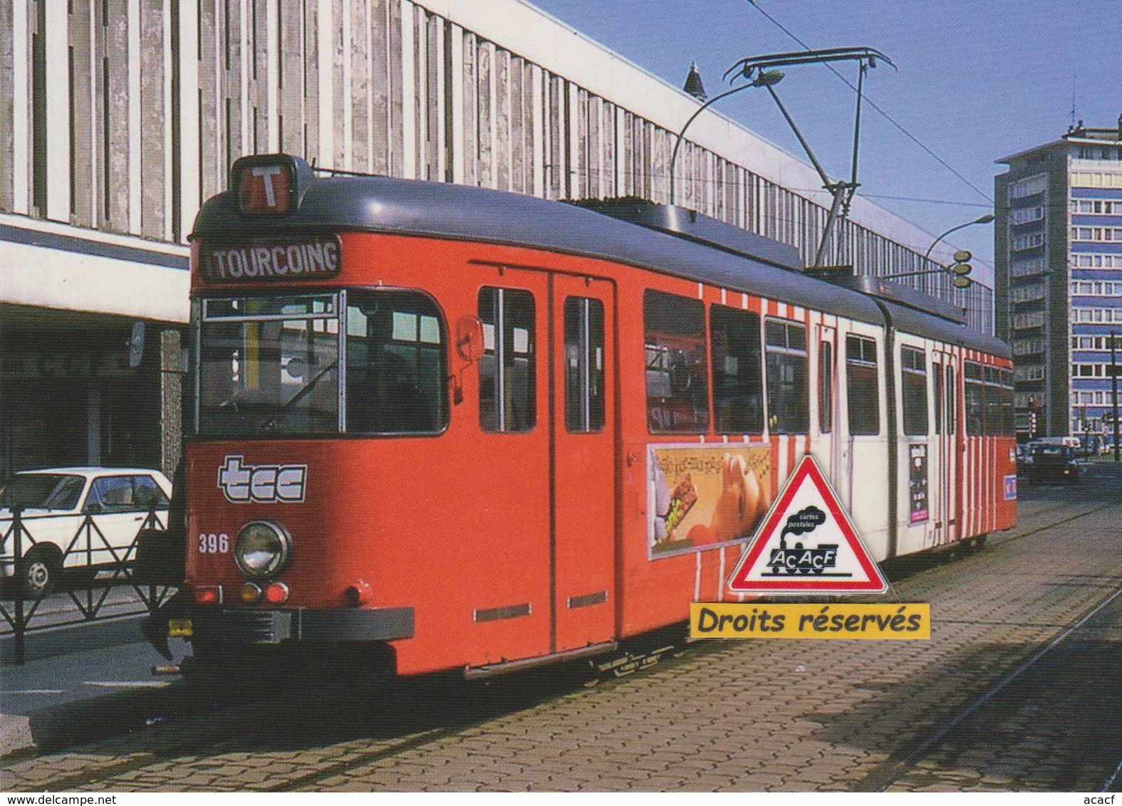 Rame Düwag Du Tramway ELRT, à Tourcoing (59) - - Tramways