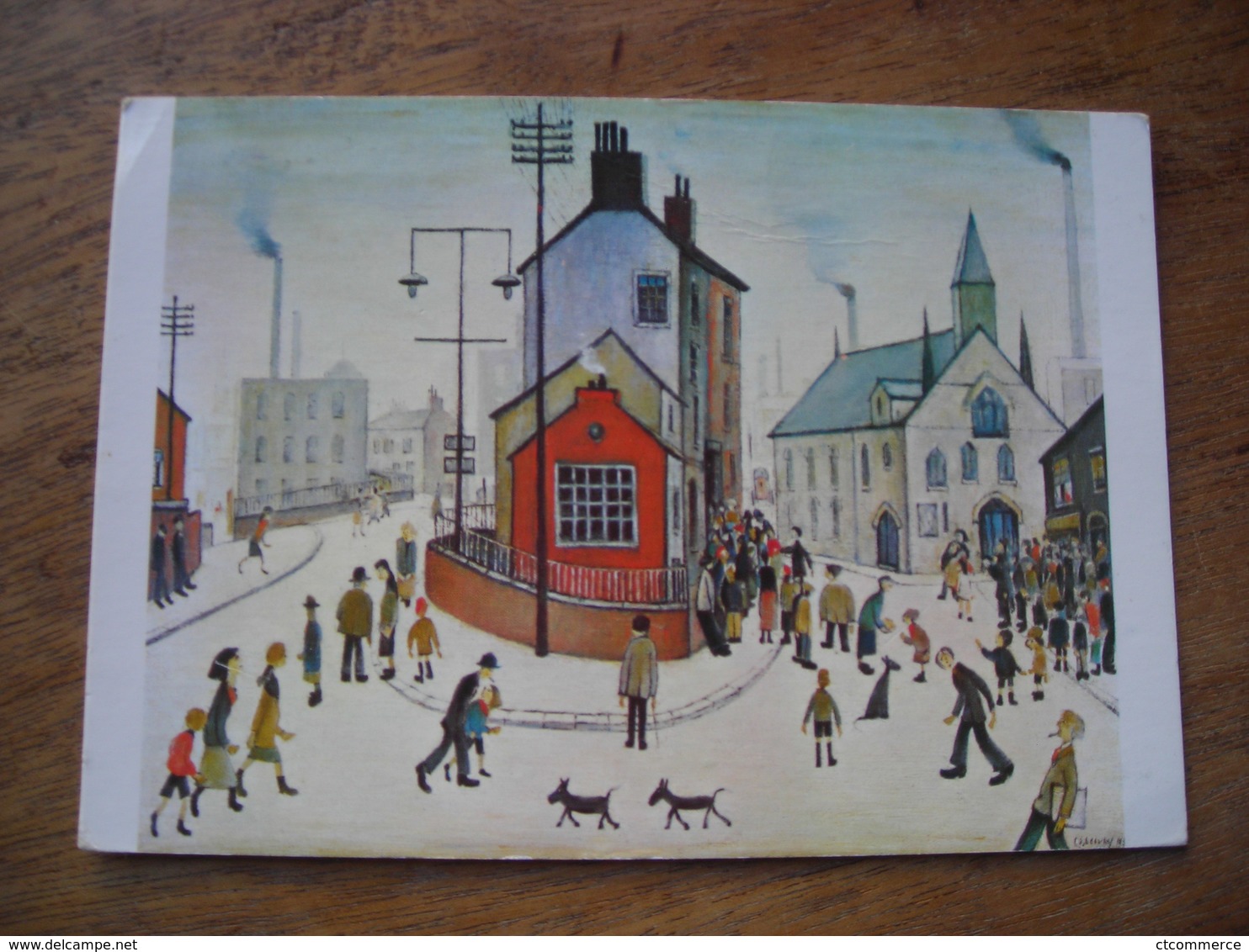 CPM Lowry A Street In Clitheroe - Malerei & Gemälde