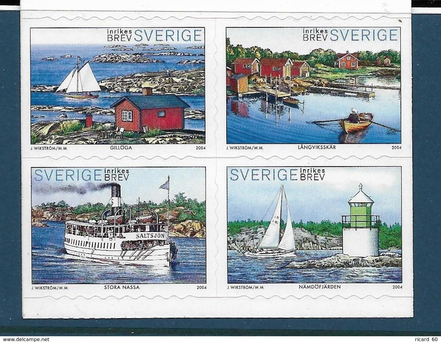 Timbres Neufs** De Suède,2004, Autoadhésifs, N° 2388-91 Yt, Archipel De Stockholm, Phare, Lighthouse - Unused Stamps