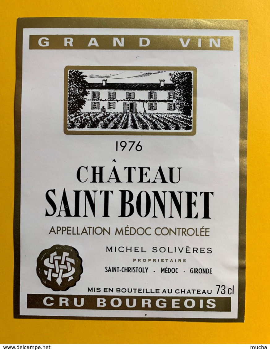 9808 - Château Saint-Bonnet  1976  Médoc - Bordeaux