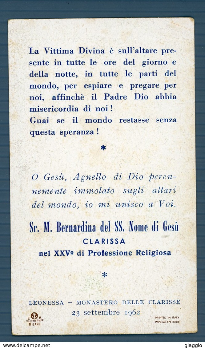 °°° Leonessa Santino.- In Ogni Luogo Si Sacrifica Al Mio Nome Un'oblazione Pur 1962  °°° - Rieti