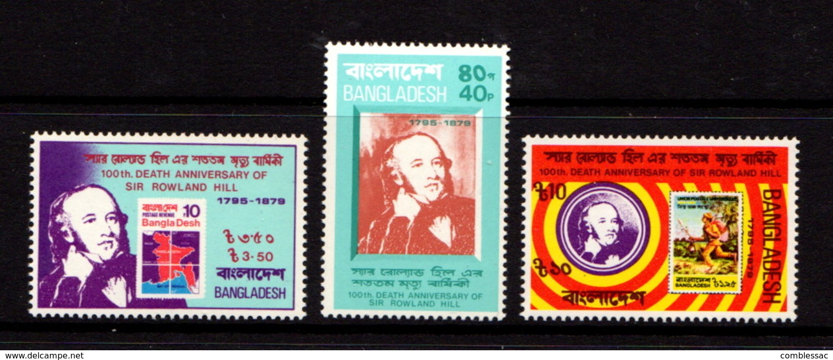 BANGLADESH    1979    Death  Centenary  Of  Sir  Rowland  Hill    Set  Of  3        MNH - Bangladesh