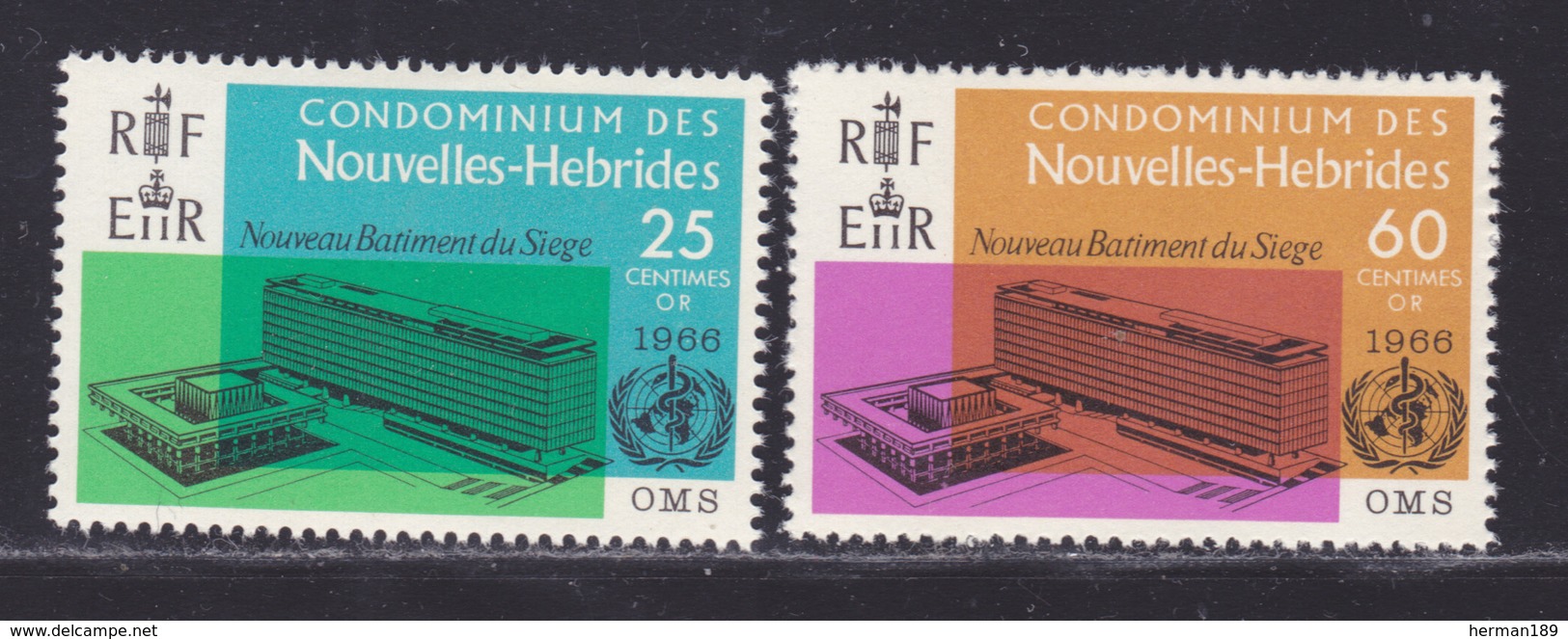 NOUVELLES-HEBRIDES N°  245 & 246 ** MNH Neufs Sans Charnière, TB (D8463) Organistion Mondiale De La Santé -1966 - Ungebraucht