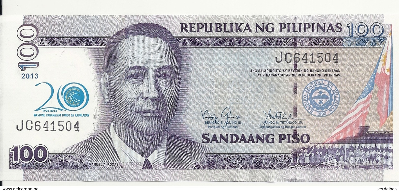 PHILIPPINES 100 PISO 2013 UNC P 218 - Philippines