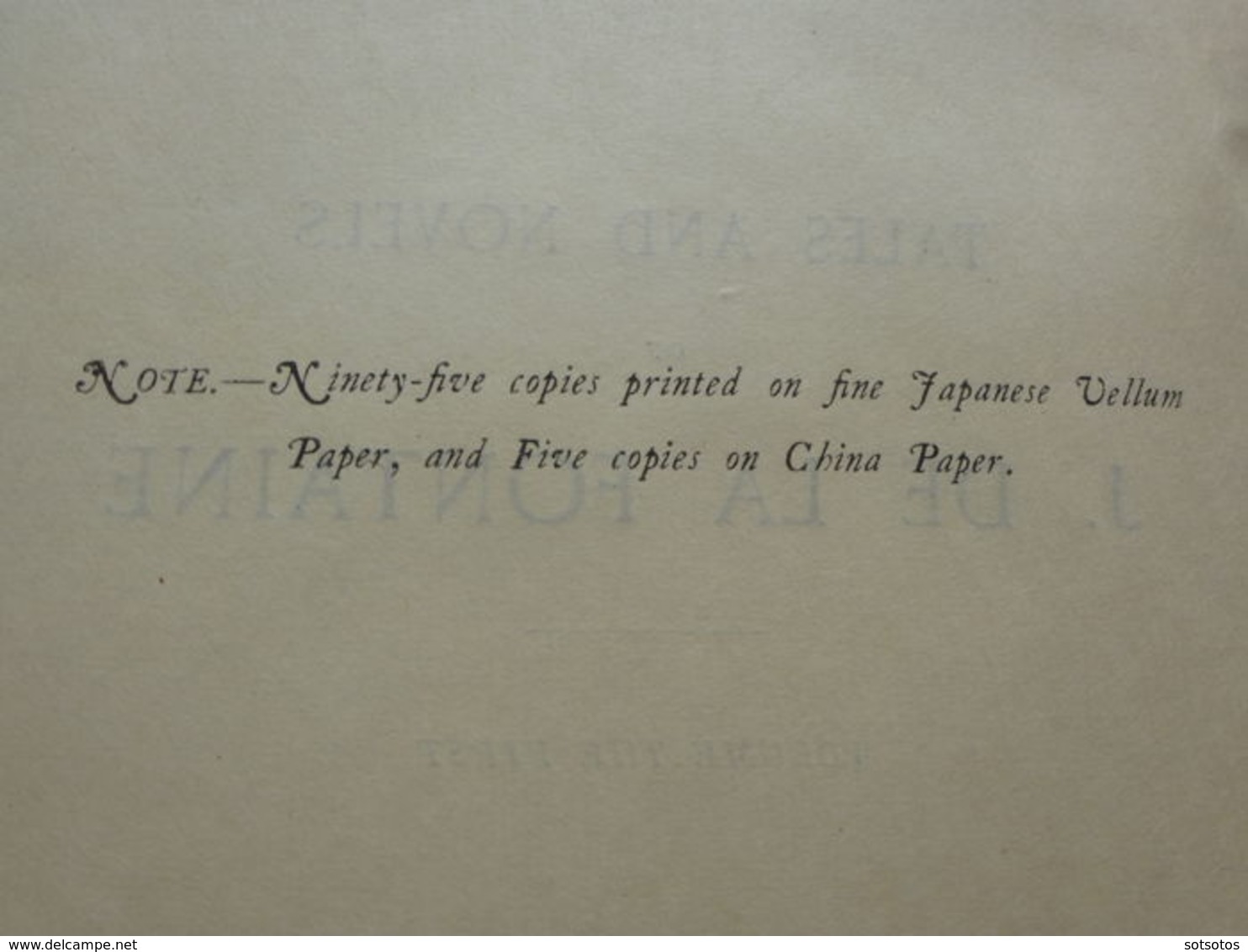 J. De La Fontaine - Tales And Novels In Verse - 1884 History, Illustrated - Quantity: 1 Book - Limited Edition - 1850-1899