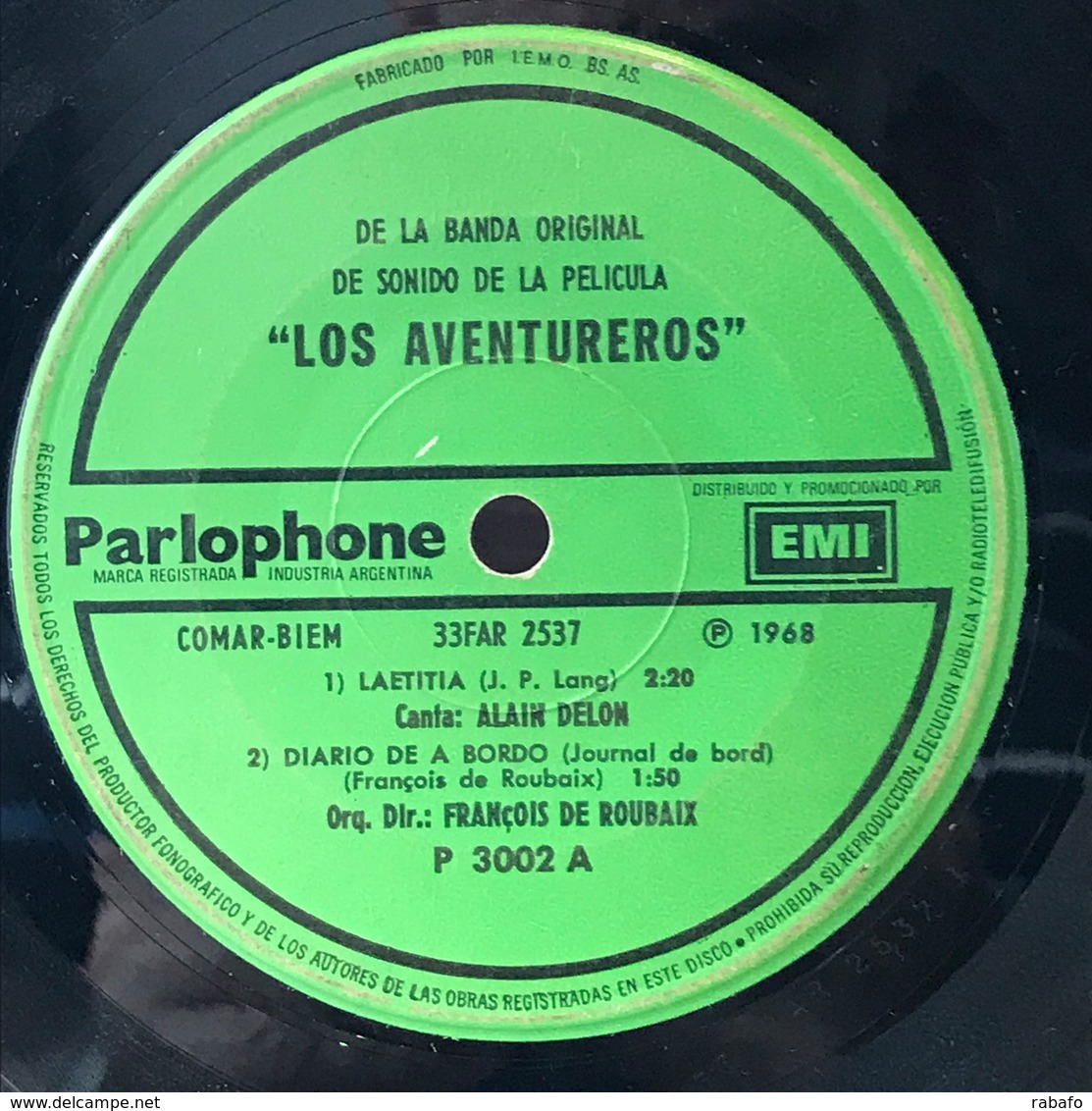 EP Argentino BSO Los Aventureros Año 1966 - Filmmusik