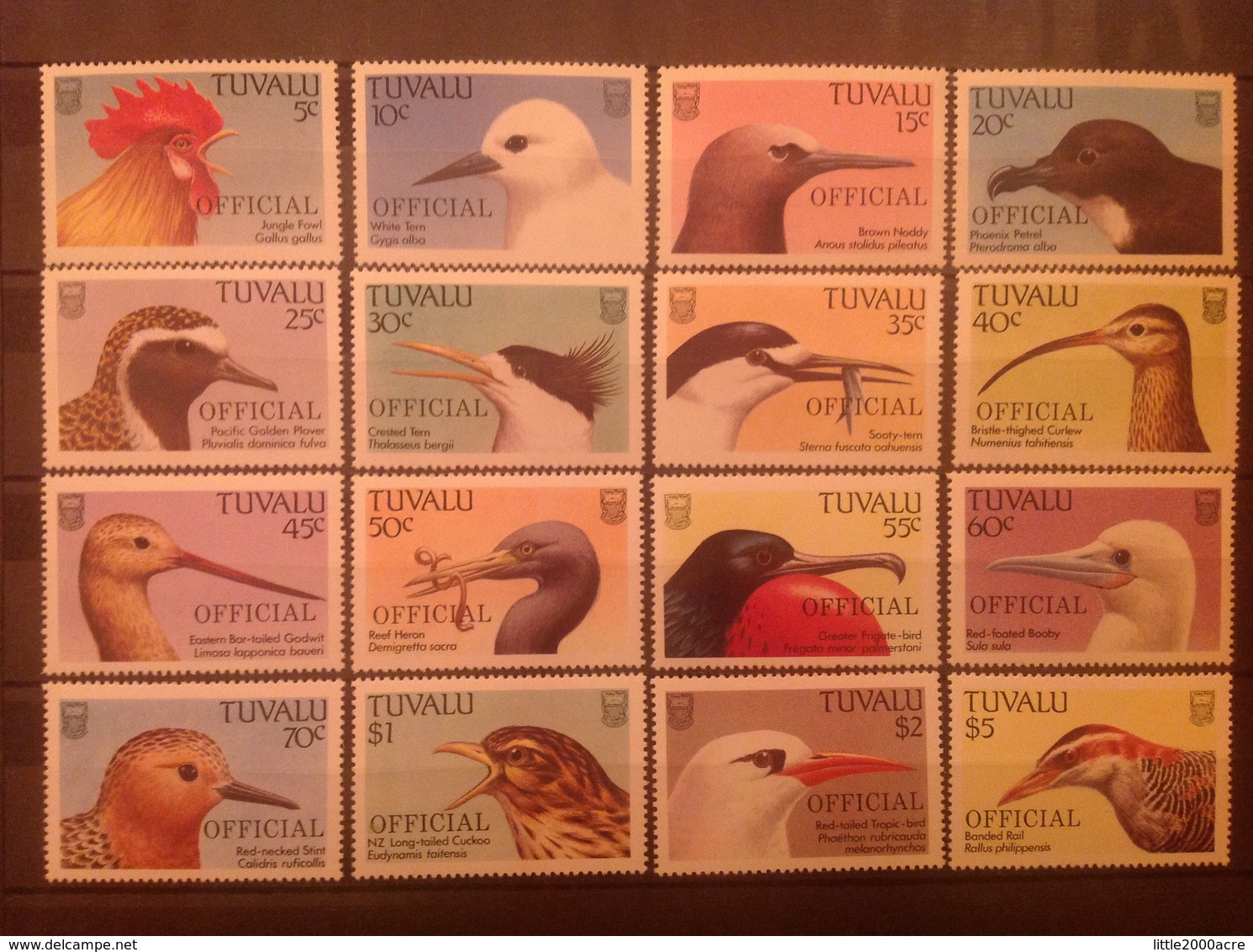 Tuvalu 1988 Bird Definitives Officials MNH SG O35-50 - Tuvalu