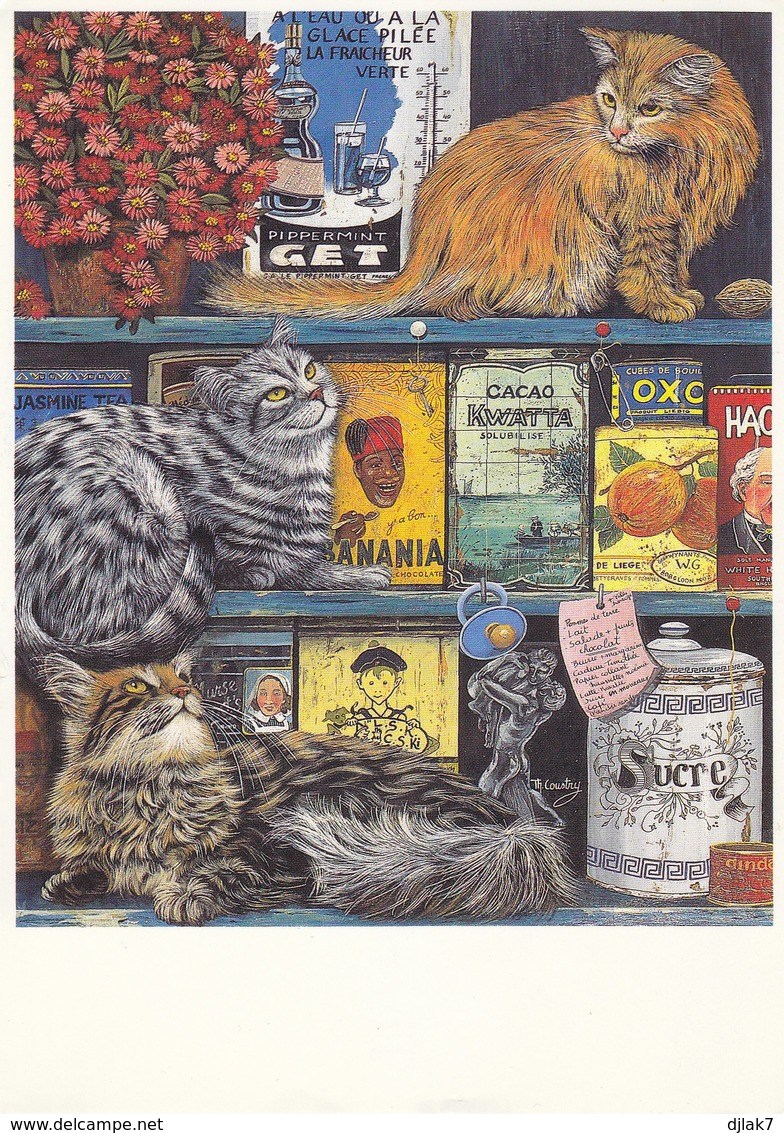 Thérèse Coustry Le Pense Bête Avec Chats (2 Scans) - Katten