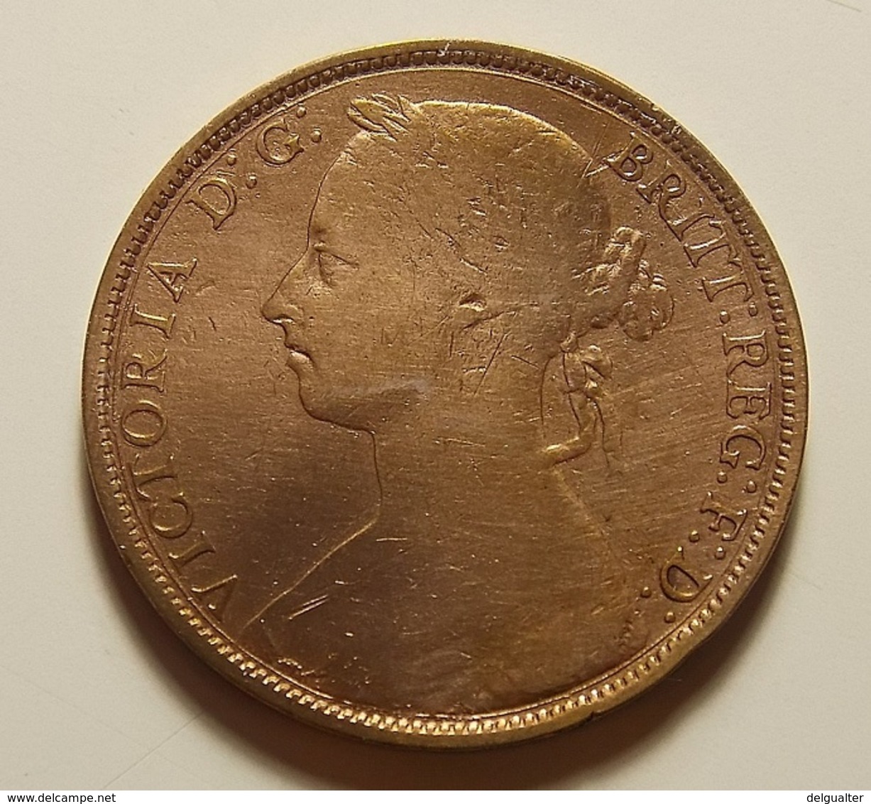 Great Britain 1 Penny 1888 Varnished - D. 1 Penny