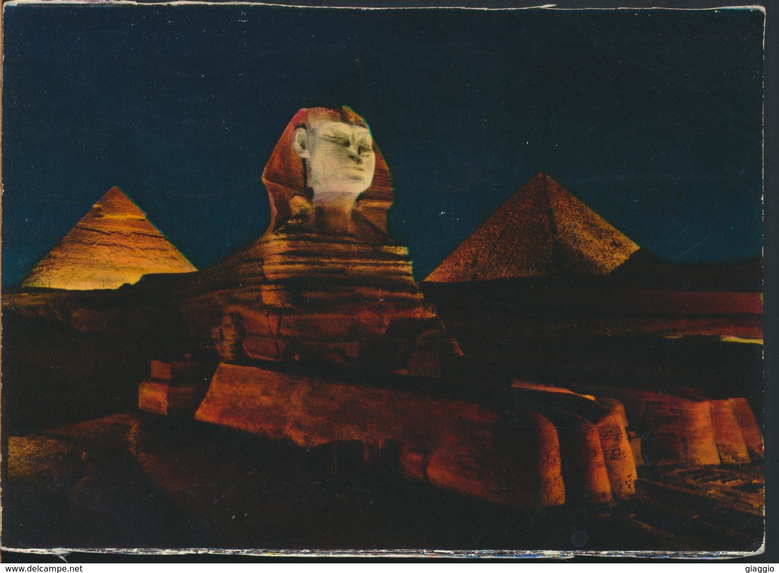 °°° 13098 - EGYPT - GIZA SPHINX AND PYRAMIDS - 1975 With Stamps °°° - Sfinge