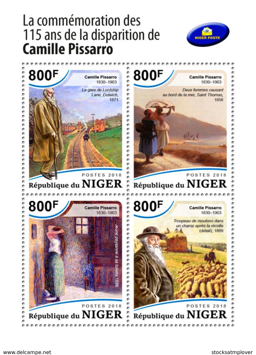 Niger 2018 Camille Pissarro  Paintings      S201812 - Niger (1960-...)