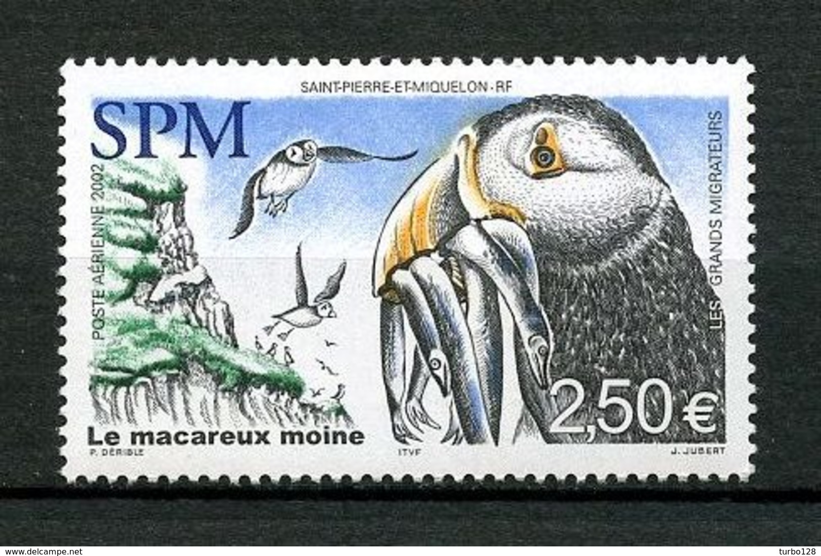 SPM MIQUELON 2002  PA N° 82 ** Neuf MNH Superbe C 10 € Faune Oiseaux Macareux Moine Migrateurs Birds Fauna - Neufs